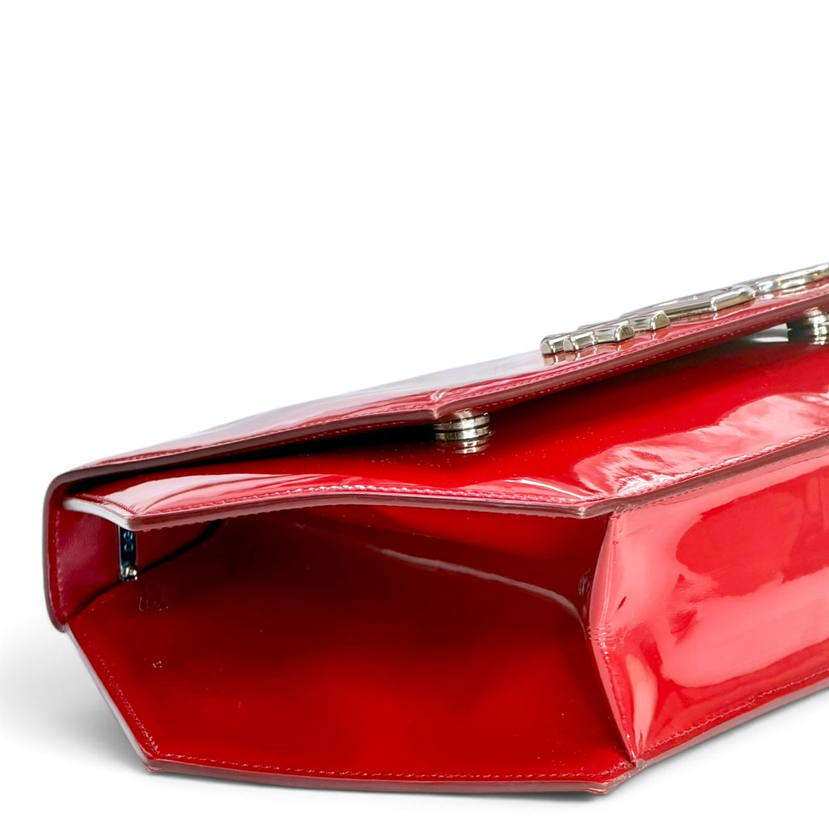 Dolce & Gabanna medium red patent leather shoulder bag