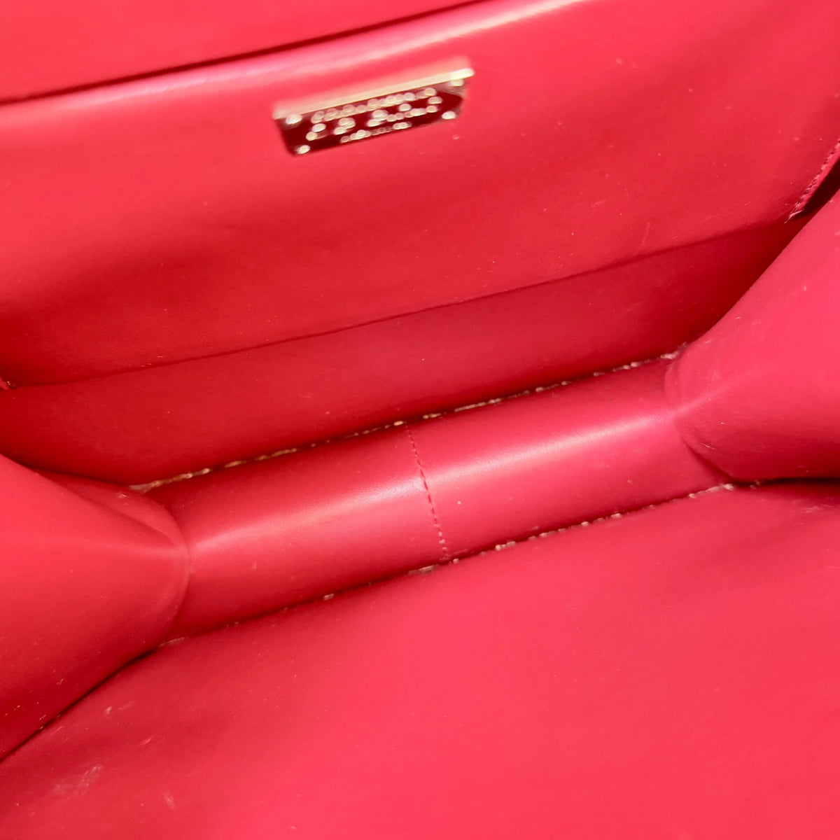 Dolce & Gabanna medium red patent leather shoulder bag