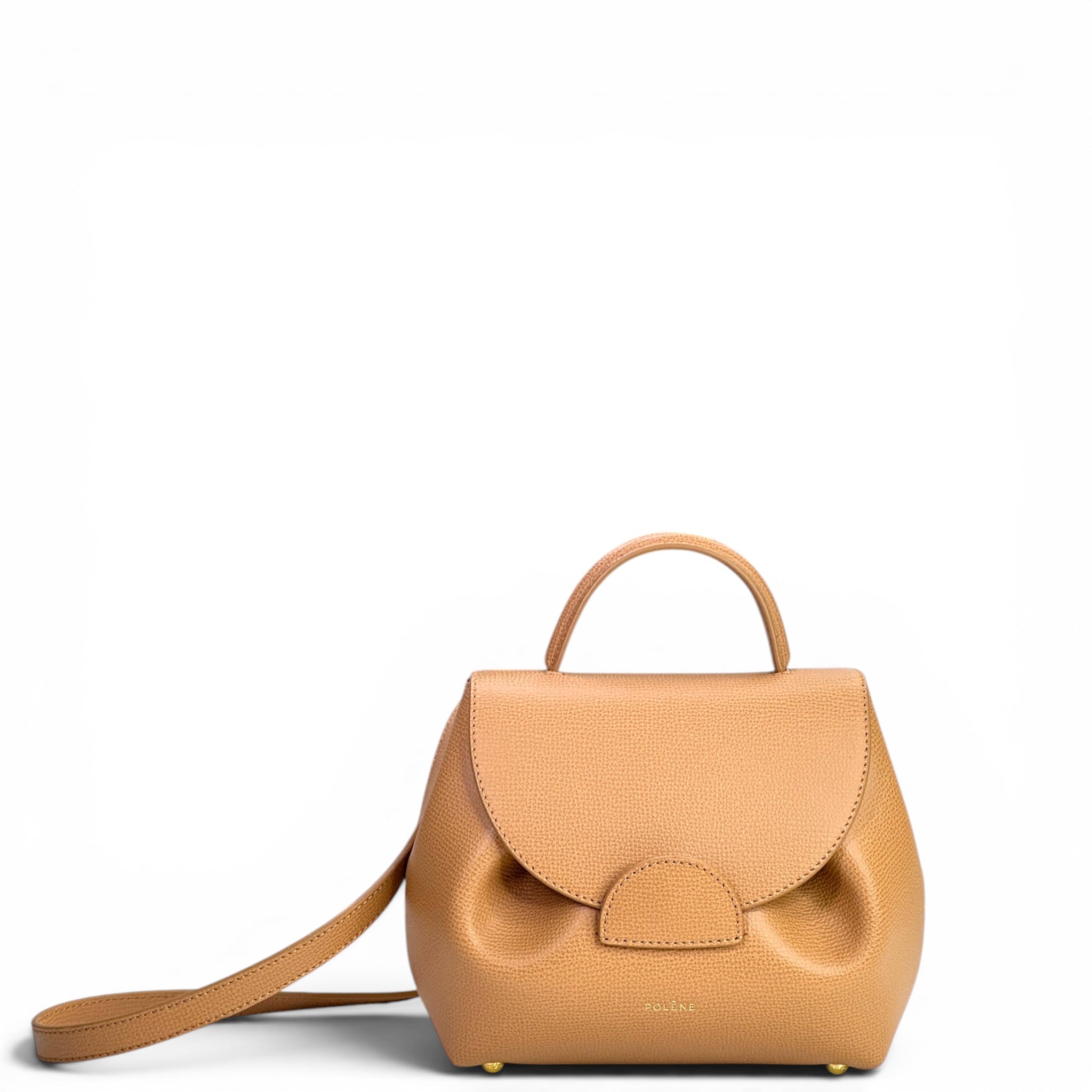 Polene Numero Un Nano Pink Texured Leather