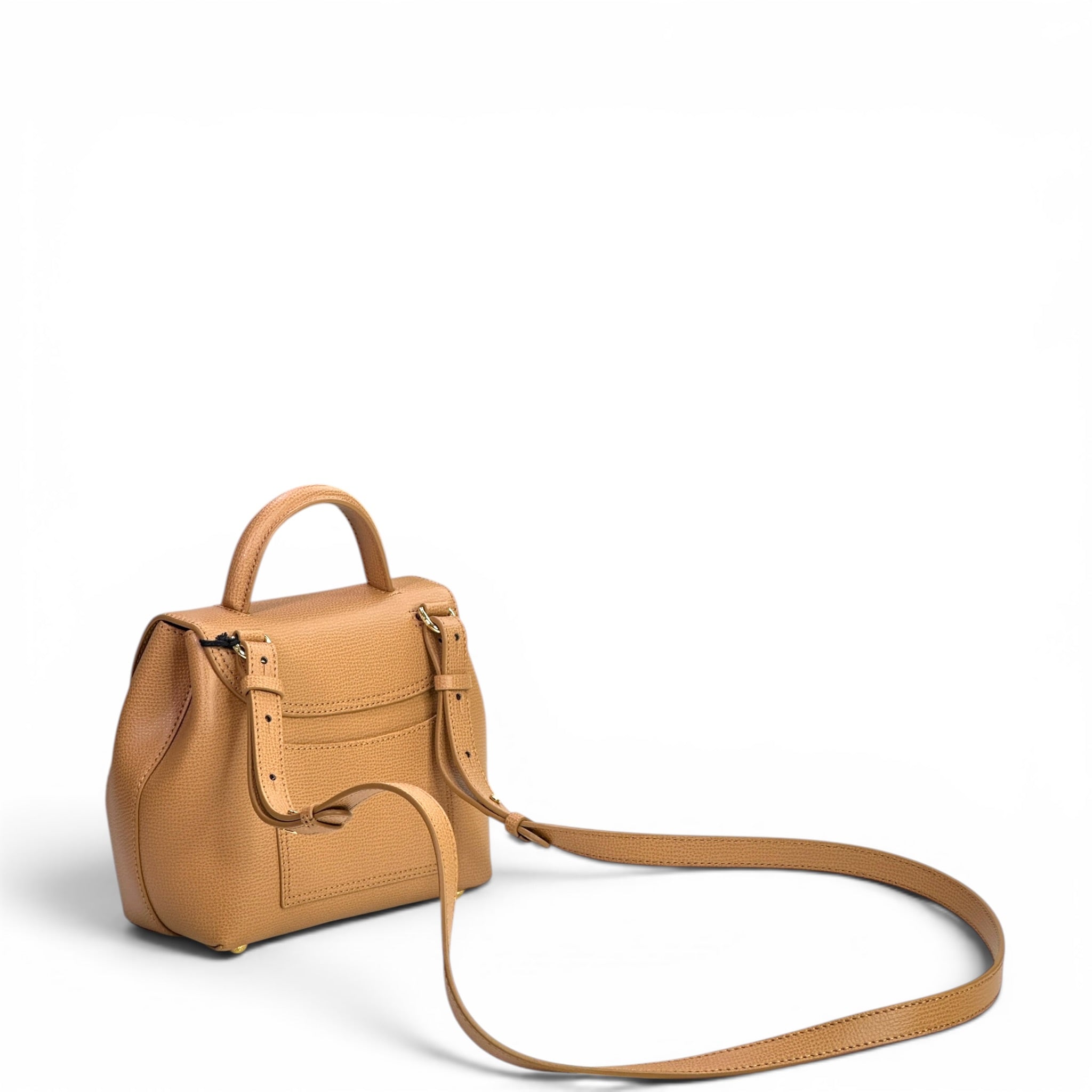 Polene Numero Un Nano Nano Pink Textured Leather