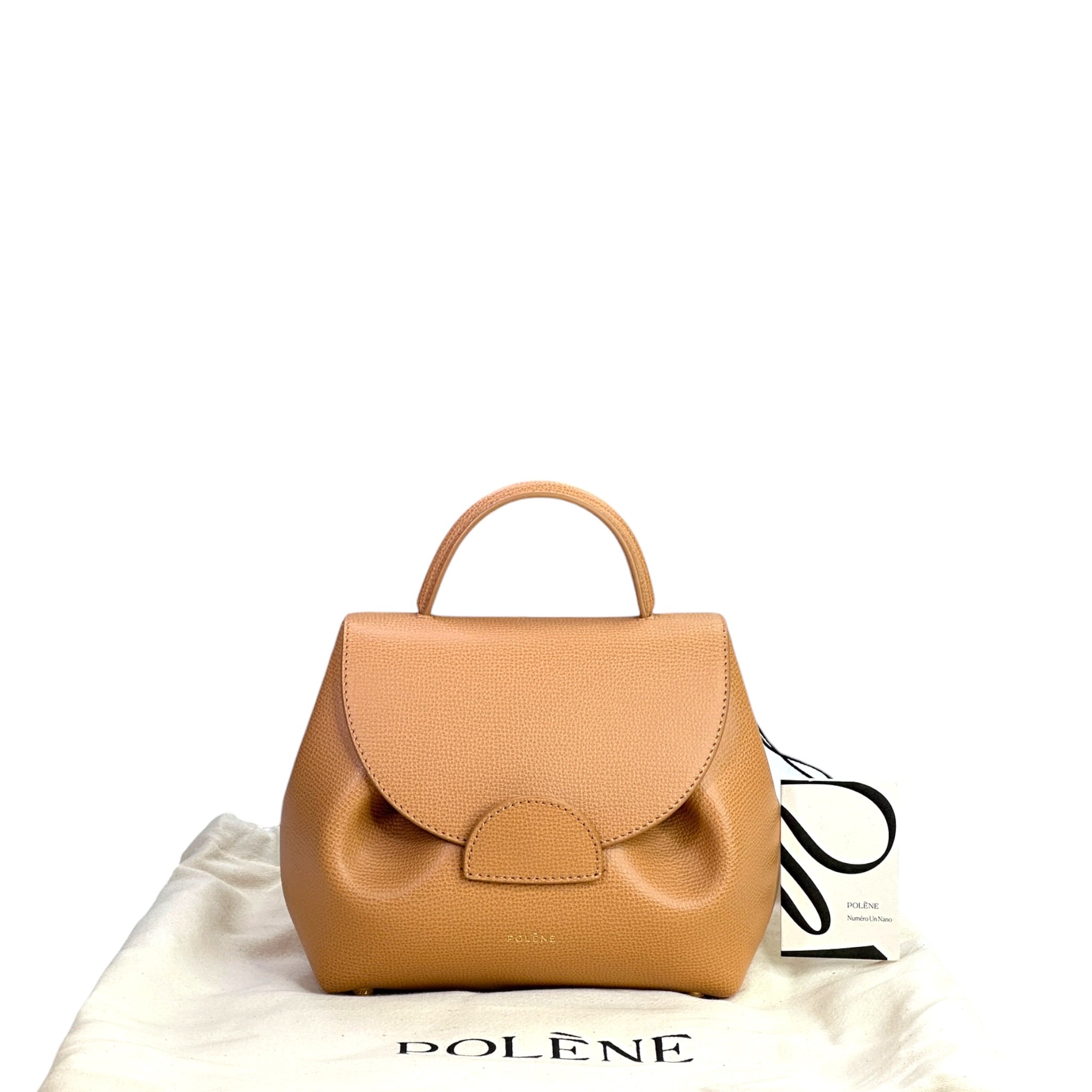 Polene Numero Un Nano Pink Texured Leather
