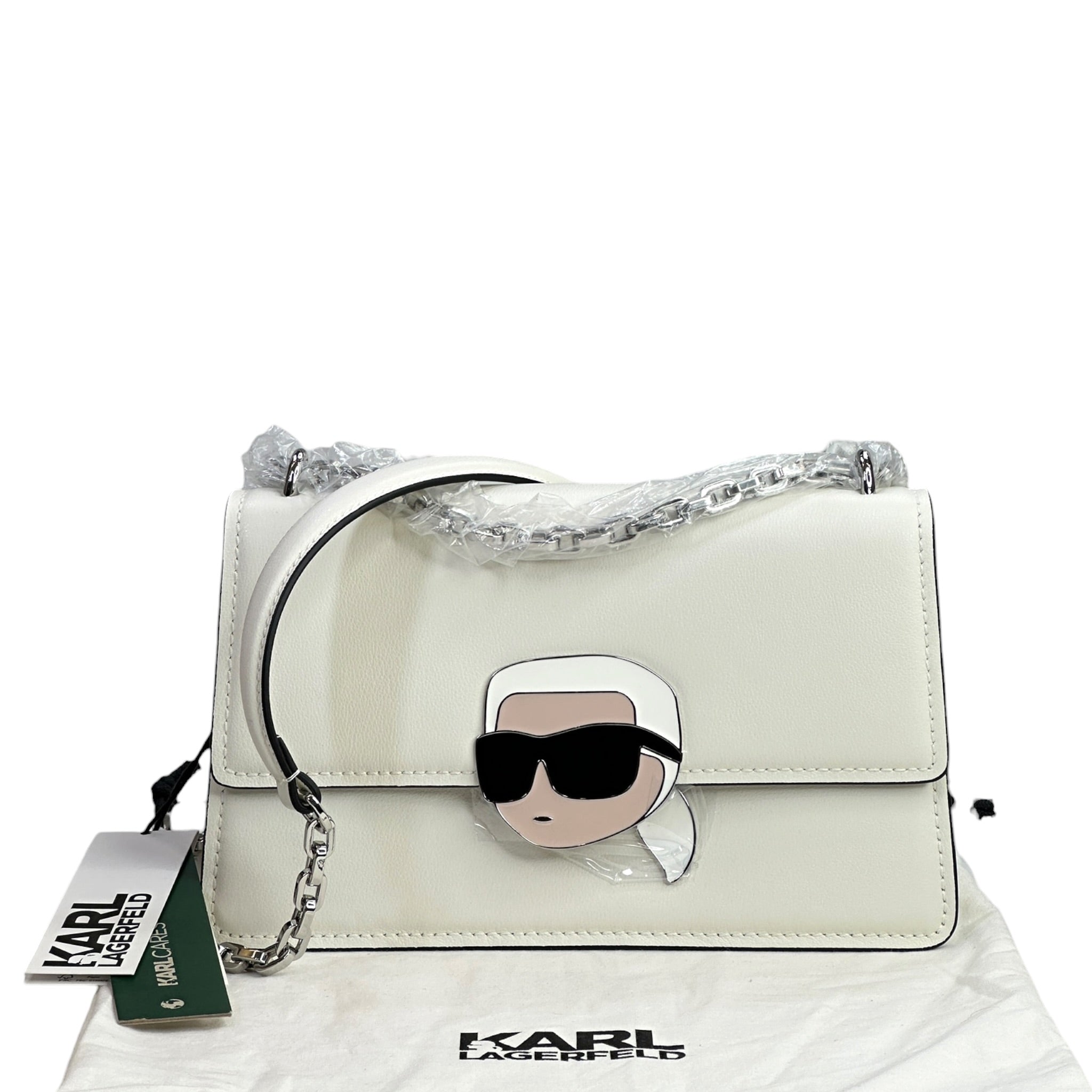 Karl Lagerfeld K/Ikonik 2.0 Lock Leather Shoulder Bag