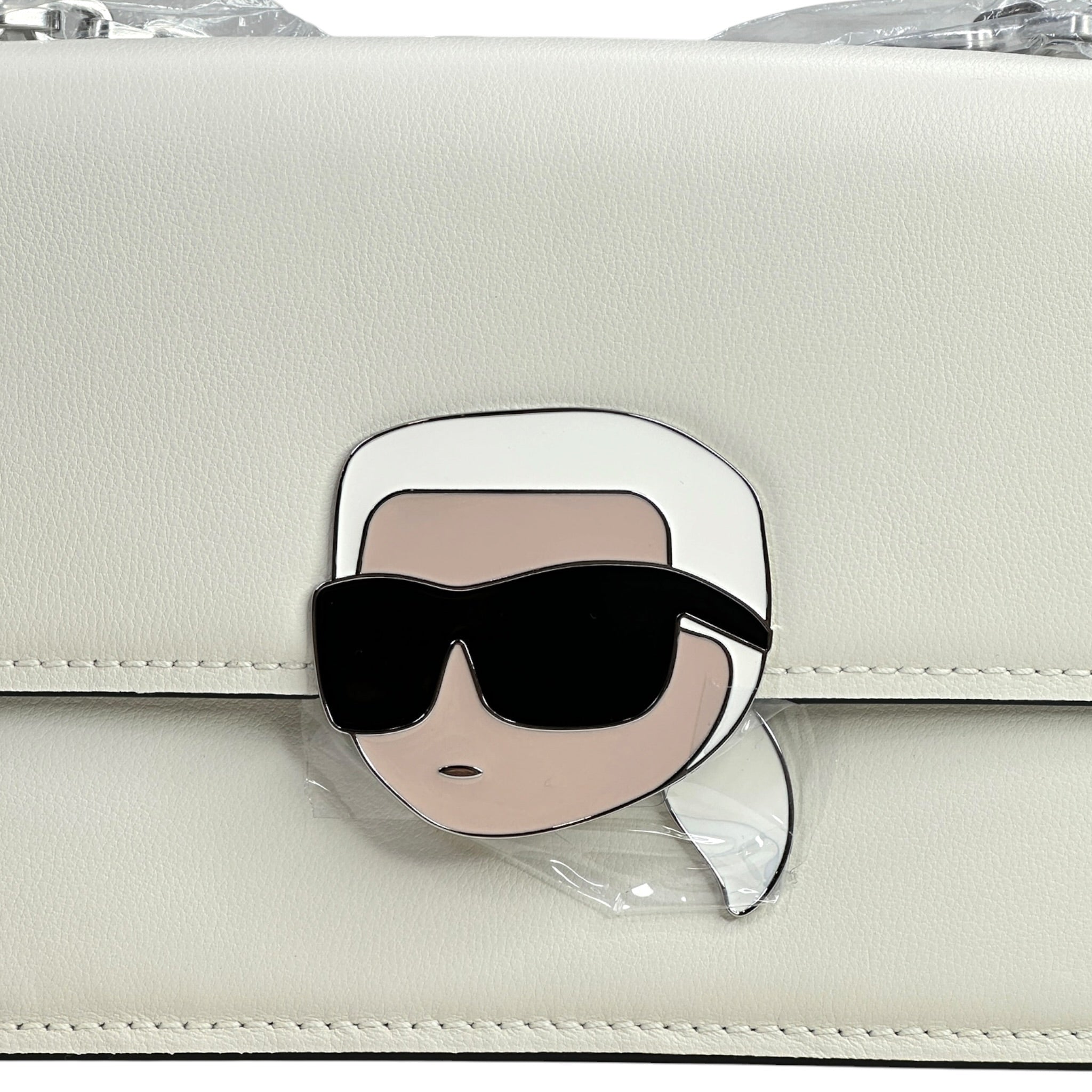 Karl Lagerfeld K/Ikonik 2.0 Lock Leather Shoulder Bag