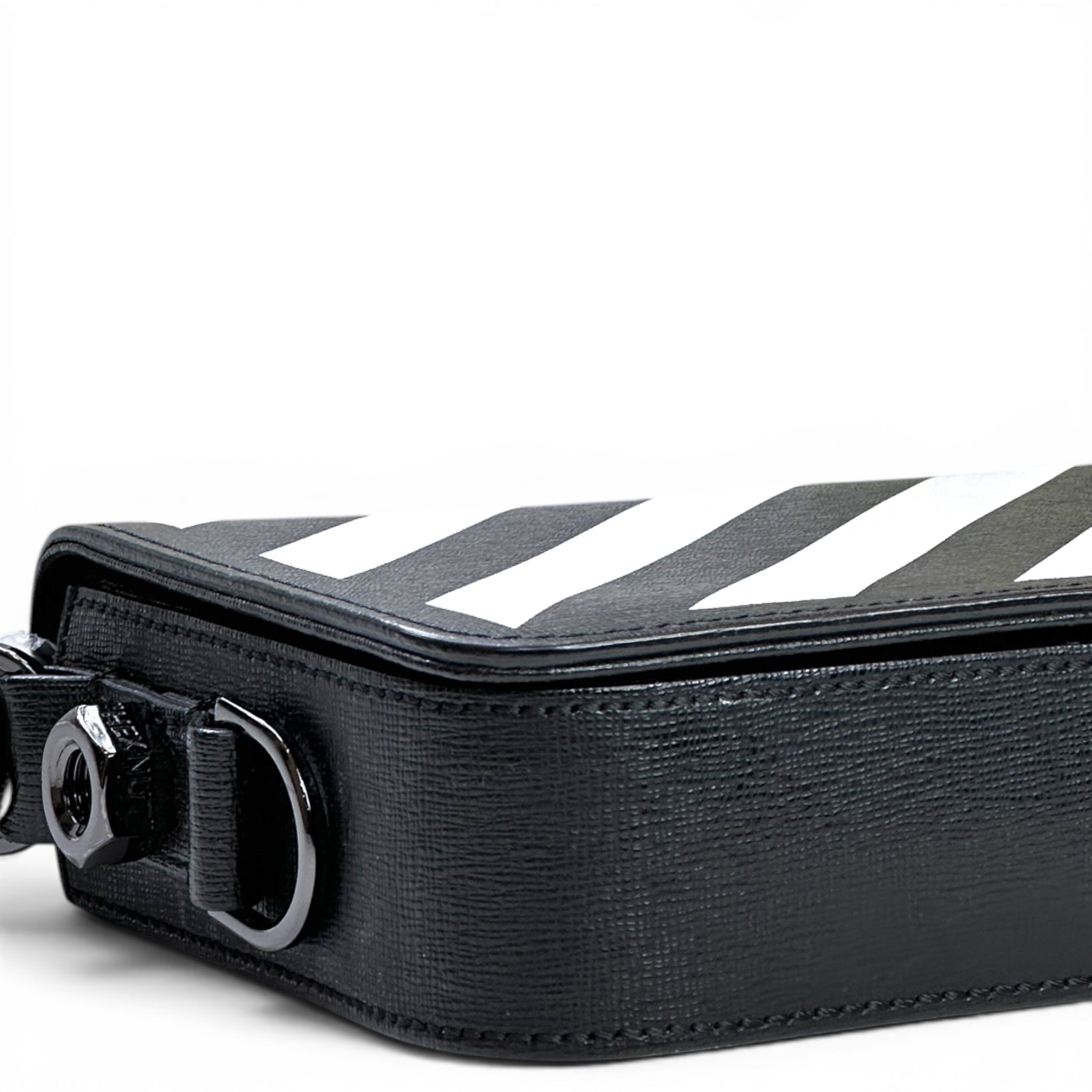 Off-White Clip Crossbody Bag Black/White Leather
