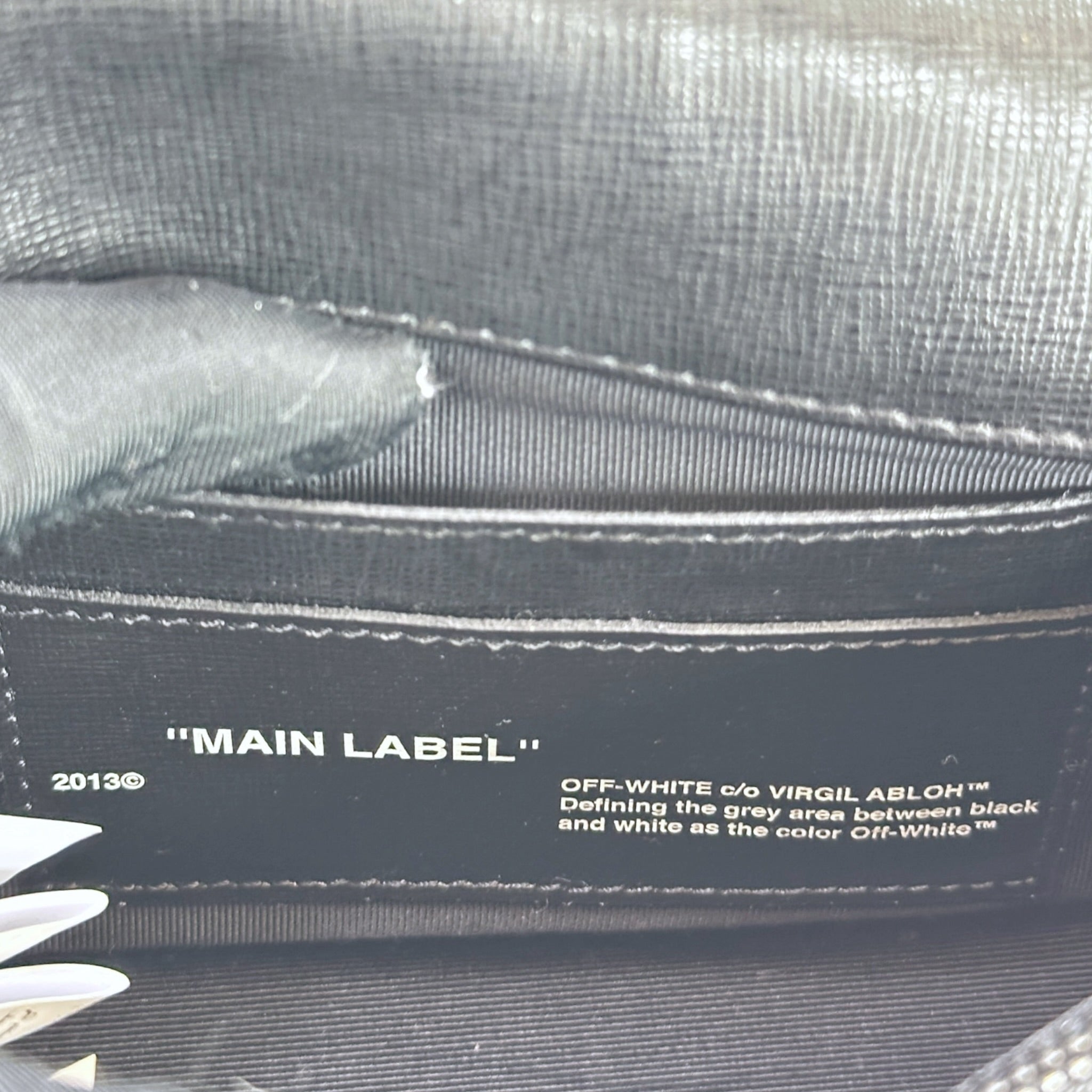 Off-White Clip Crossbody Bag Black/White Leather