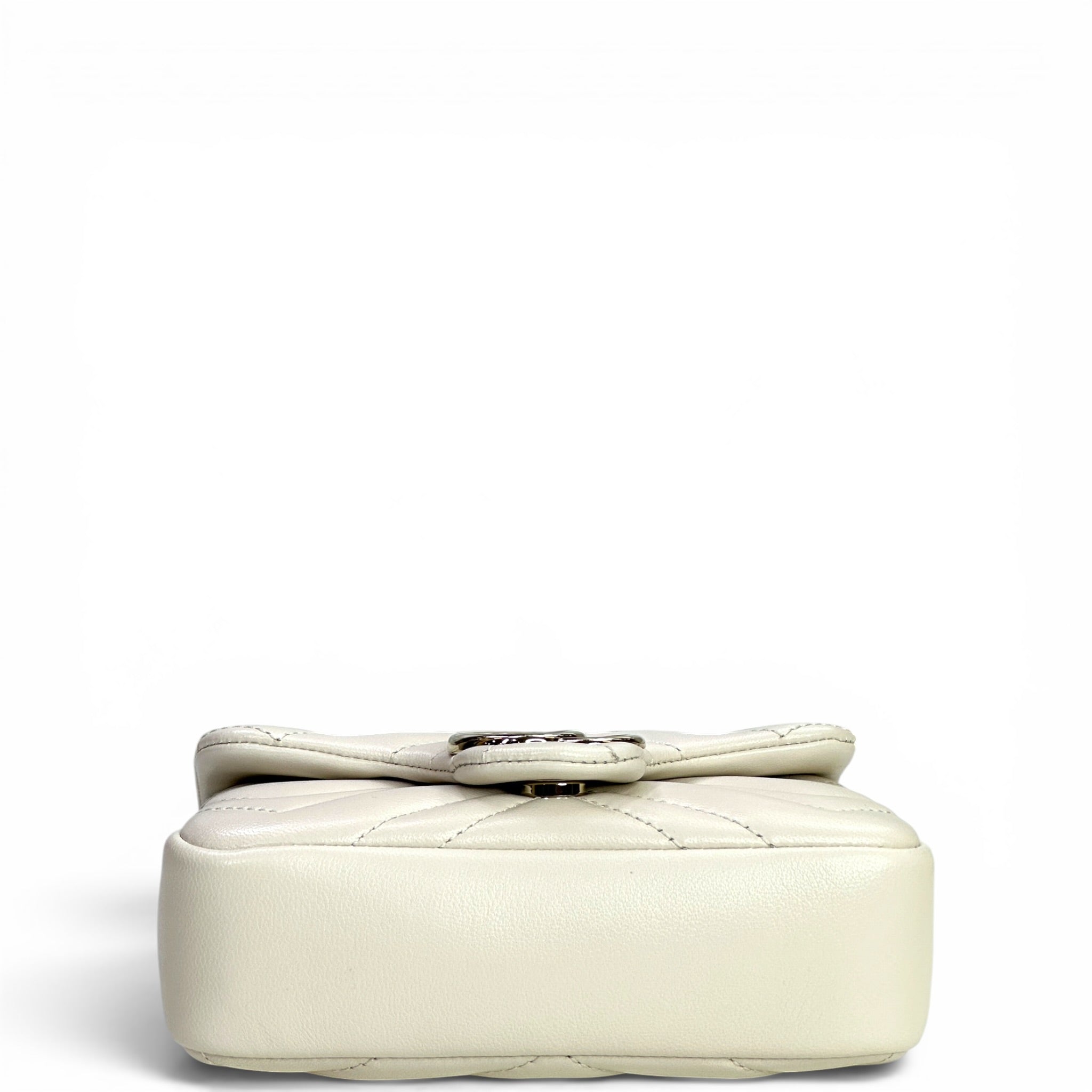 Gucci GG Marmont Shoulder Bag Mini White Matelassé