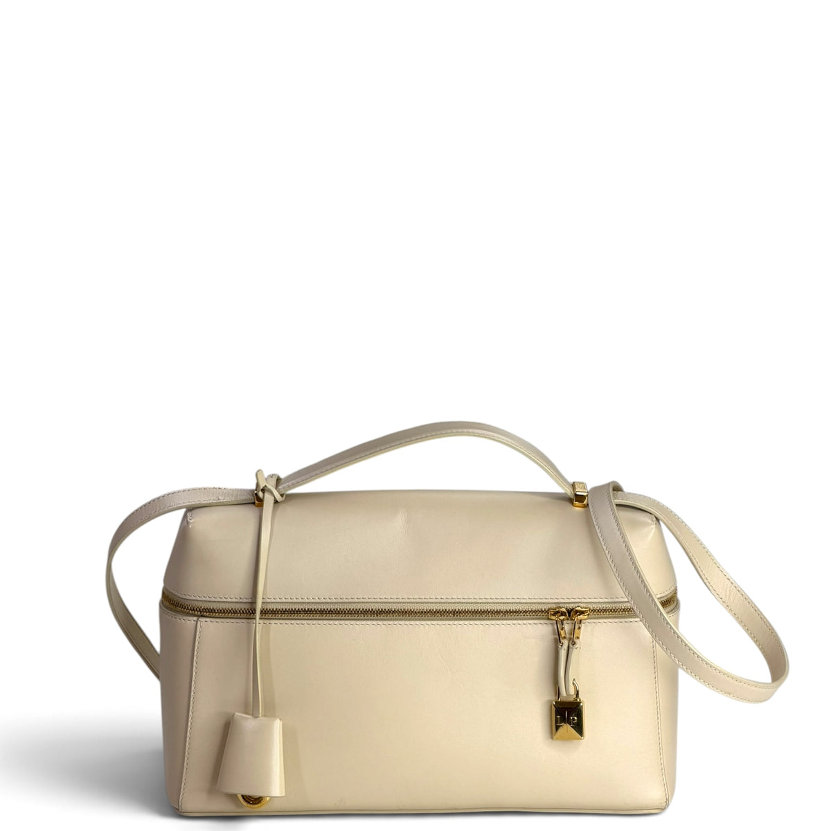 Loro Piana Extra bag L27 beige calf skin shoulder bag