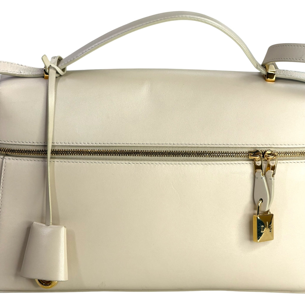 Loro Piana Extra bag L27 beige calf skin shoulder bag