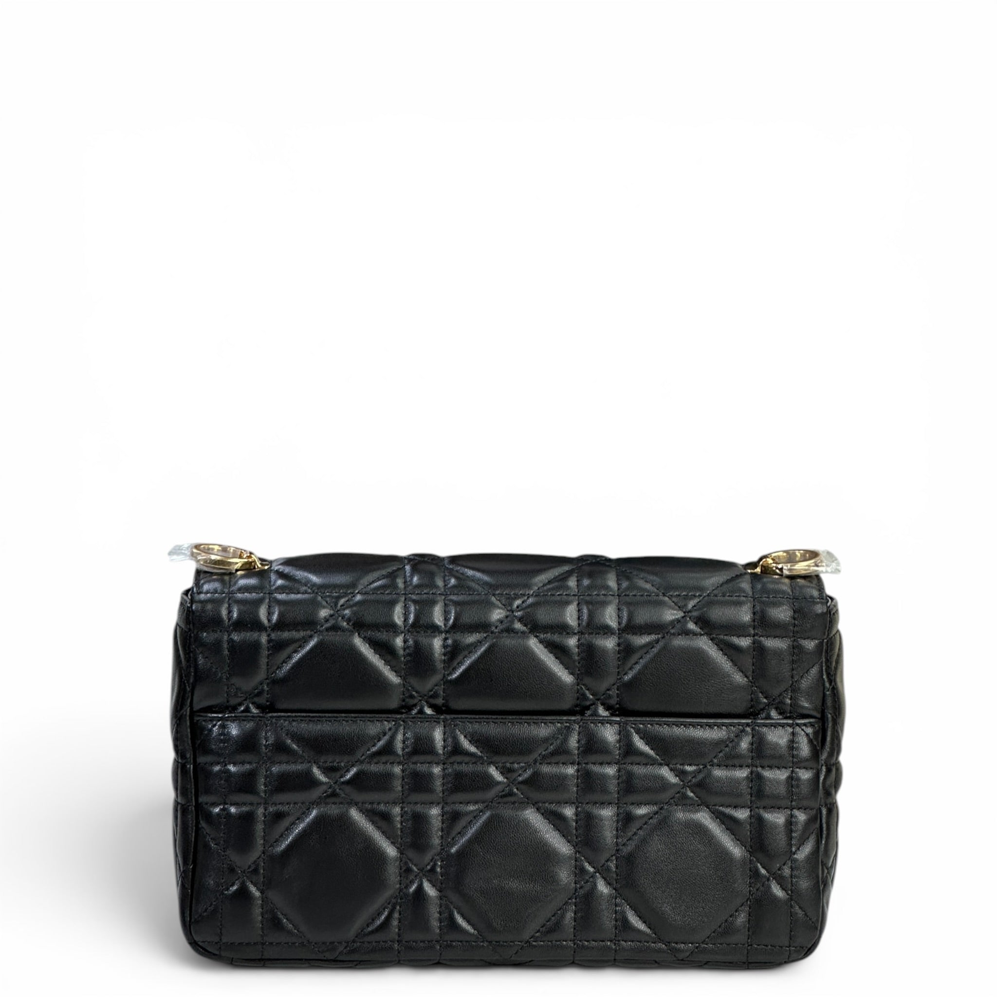 Christian Dior Caro Bag Medium Soft Black Macrocannage Lambskin