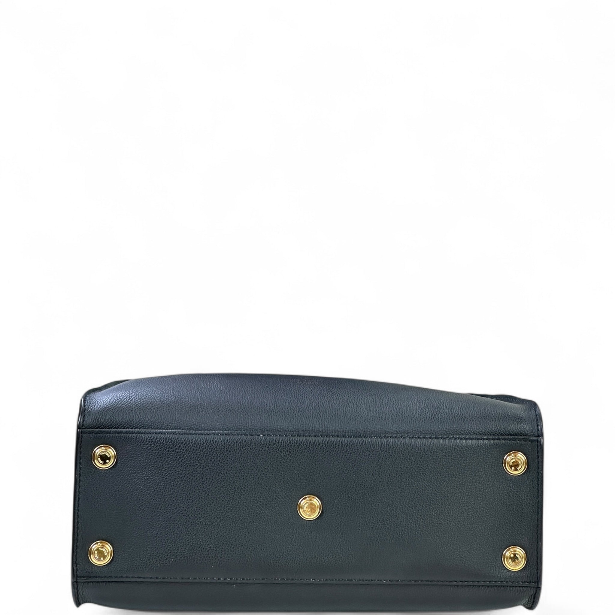 Louis Vuitton On My Side MM Black Calfskin Monogram Coated Canvas