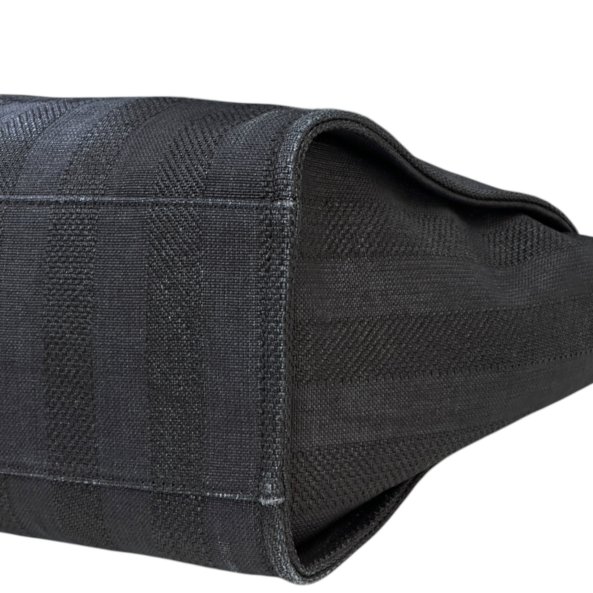Chanel Deauville Shopper Tote Black Canvas