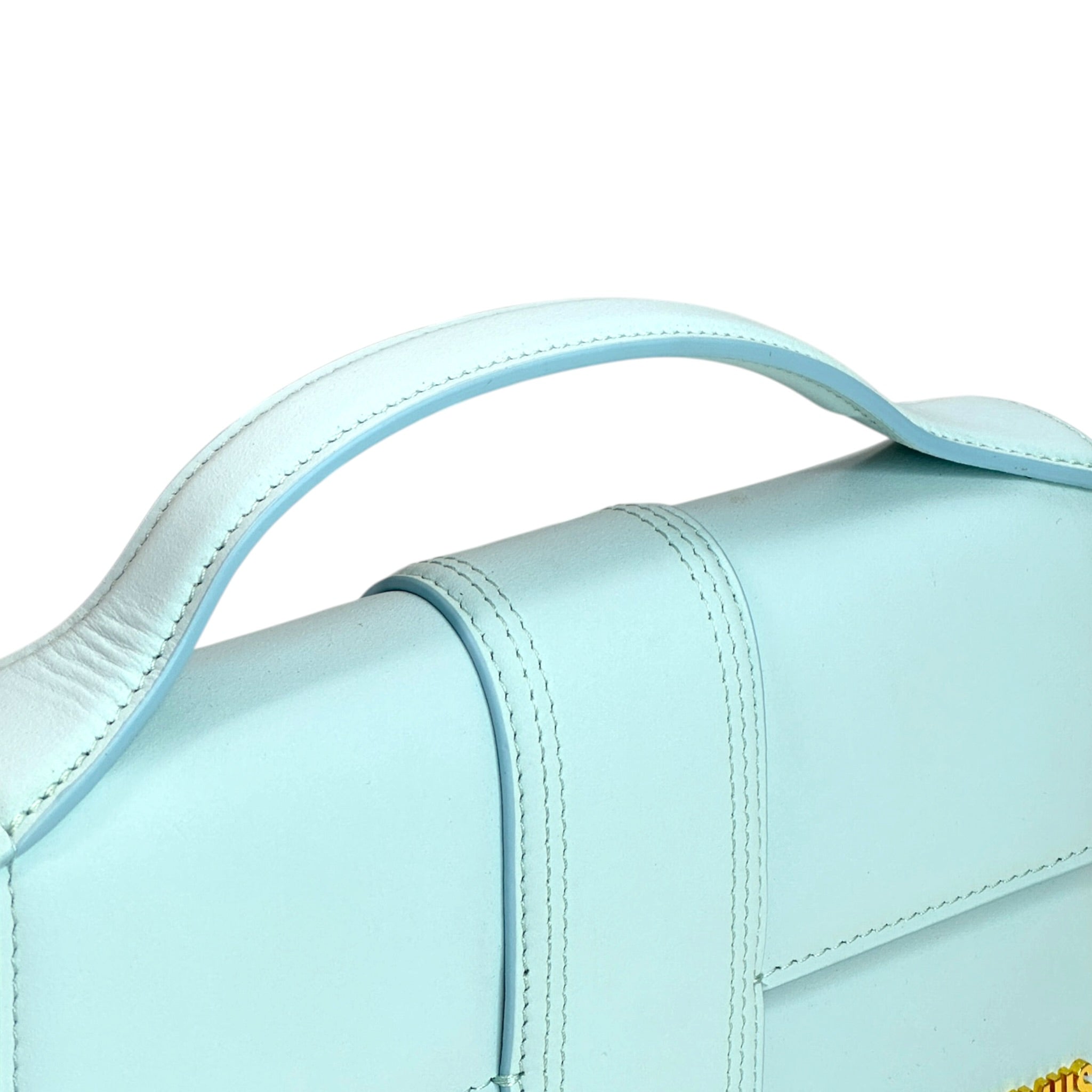 Jacquemus Bambino Powder Blue Leather Bag