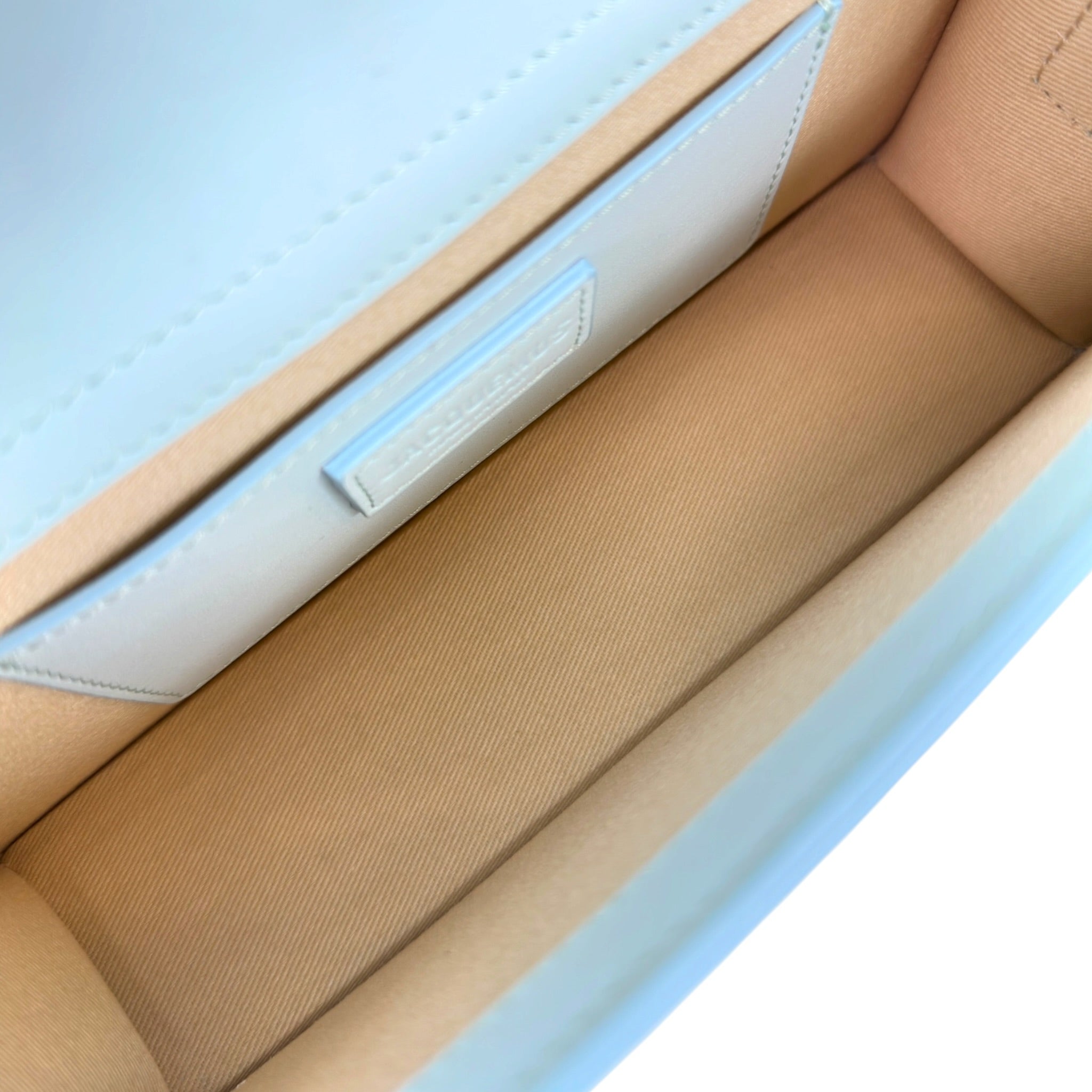 Jacquemus Bambino Powder Blue Leather Bag