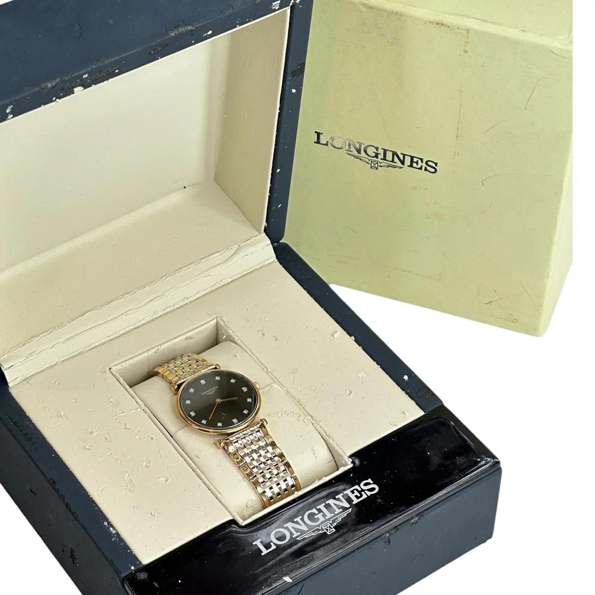 Longines La Grande Classique With Diamonds Bezel Dial Two Tone Watch