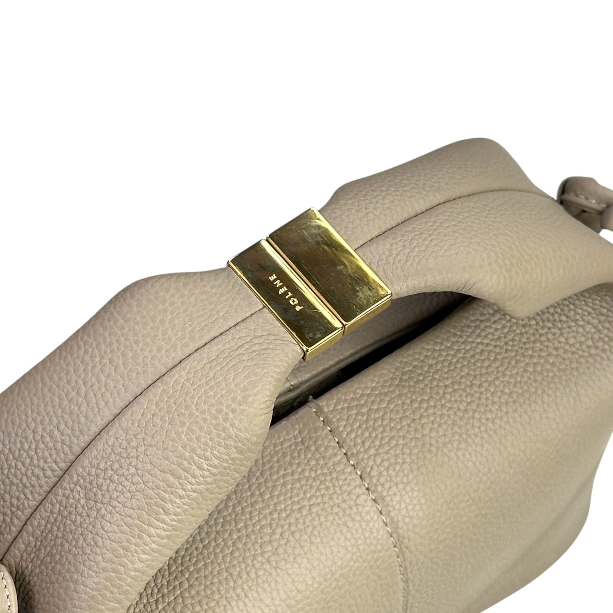 Polene Beri Taupe Leather Handbag