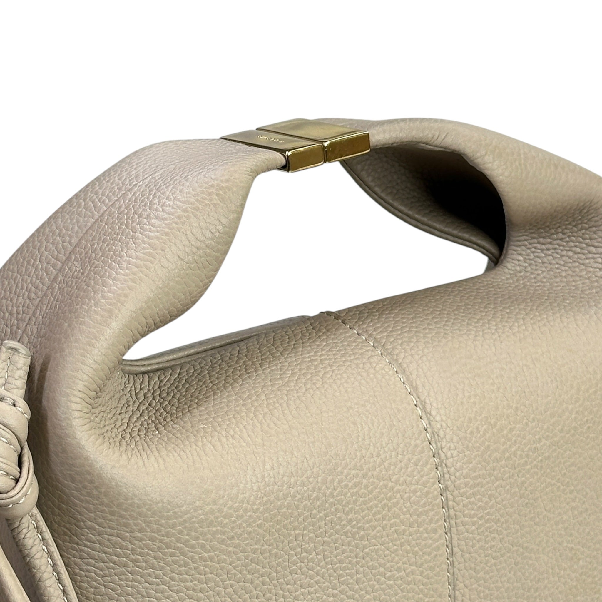 Polene Beri Taupe Leather Handbag
