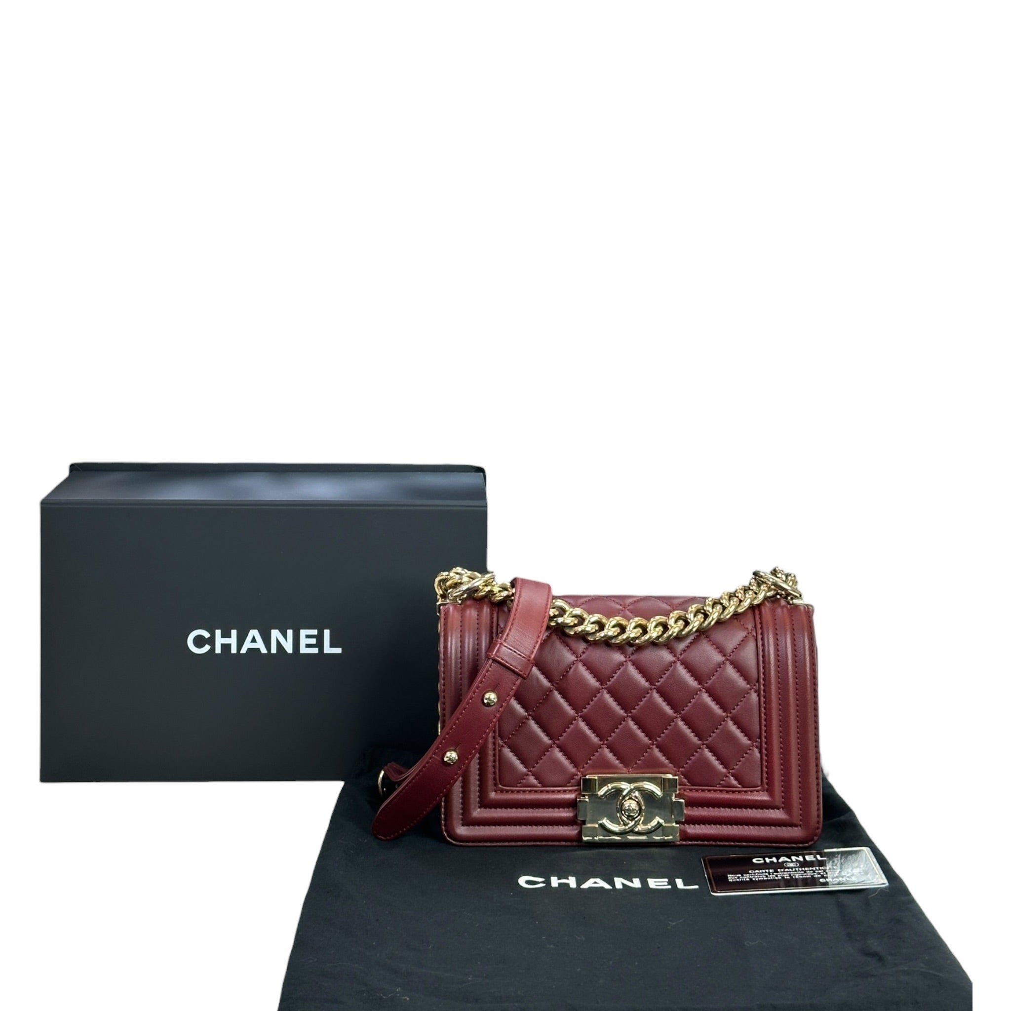 Chanel Boy Bag Maroon