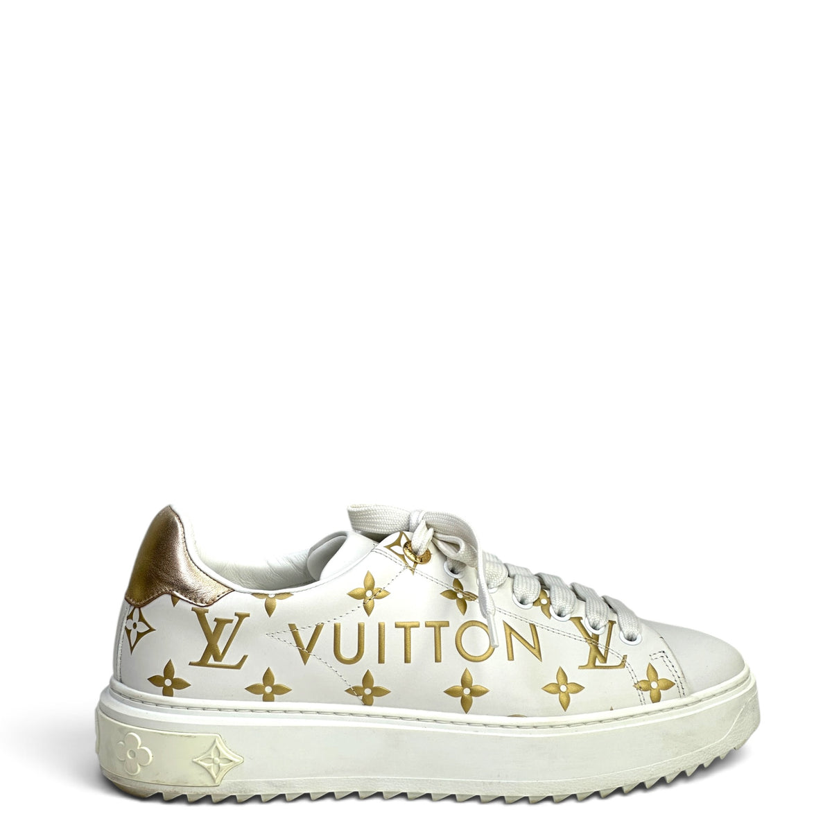 Louis Vuitton Time Out White Leather Sneaker EU 38.5