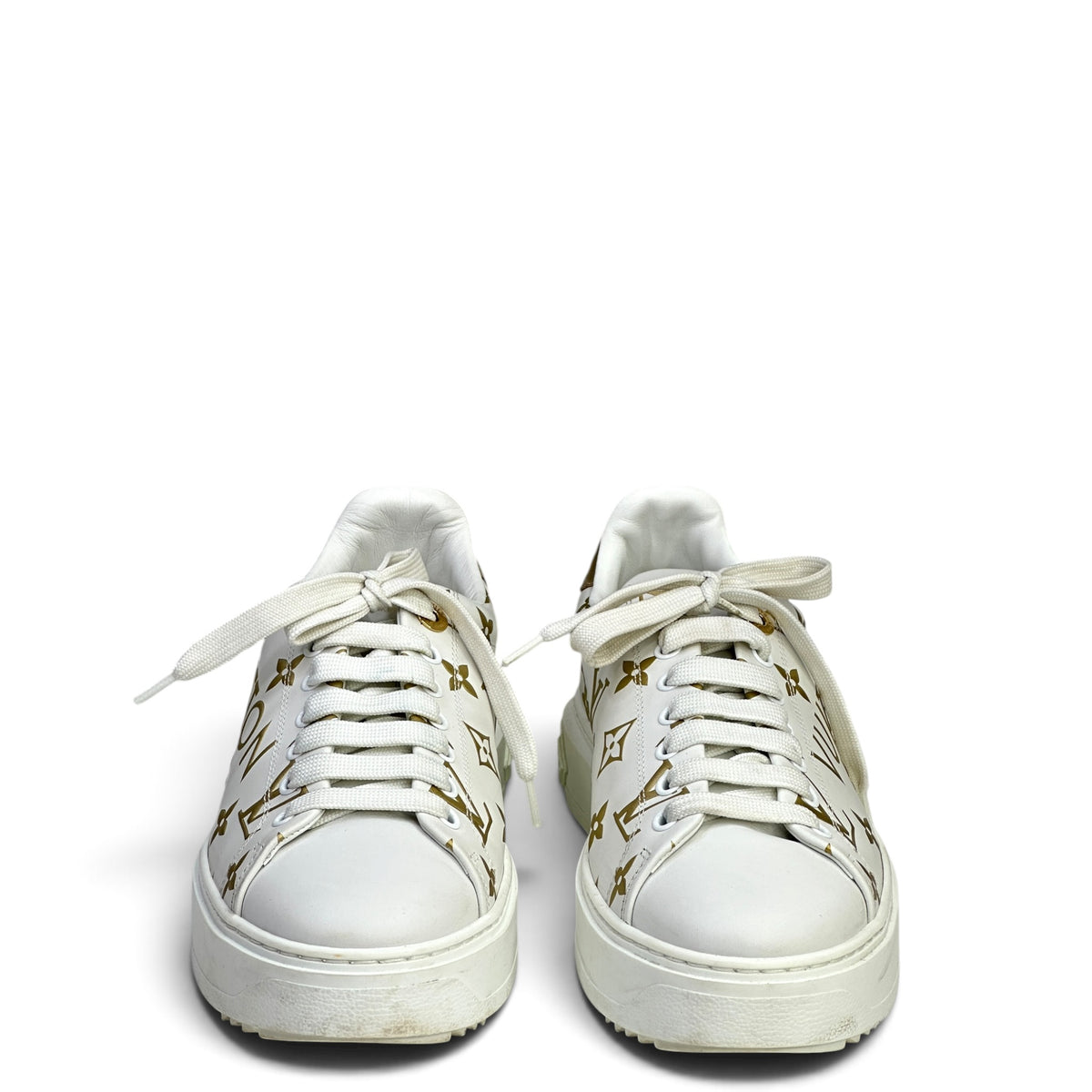 Louis Vuitton Time Out White Leather Sneaker EU 38.5
