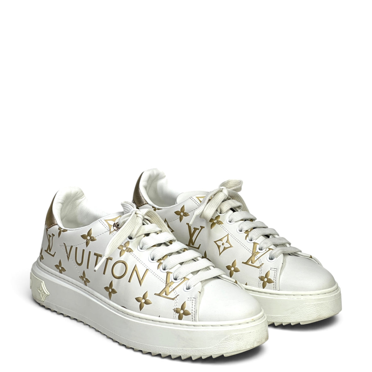 Louis Vuitton Time Out White Leather Sneaker EU 38.5