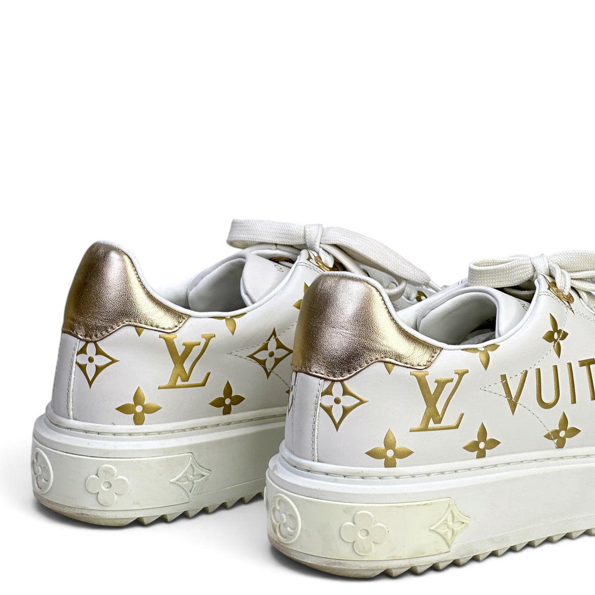 Louis Vuitton Time Out White Leather Sneaker EU 38.5