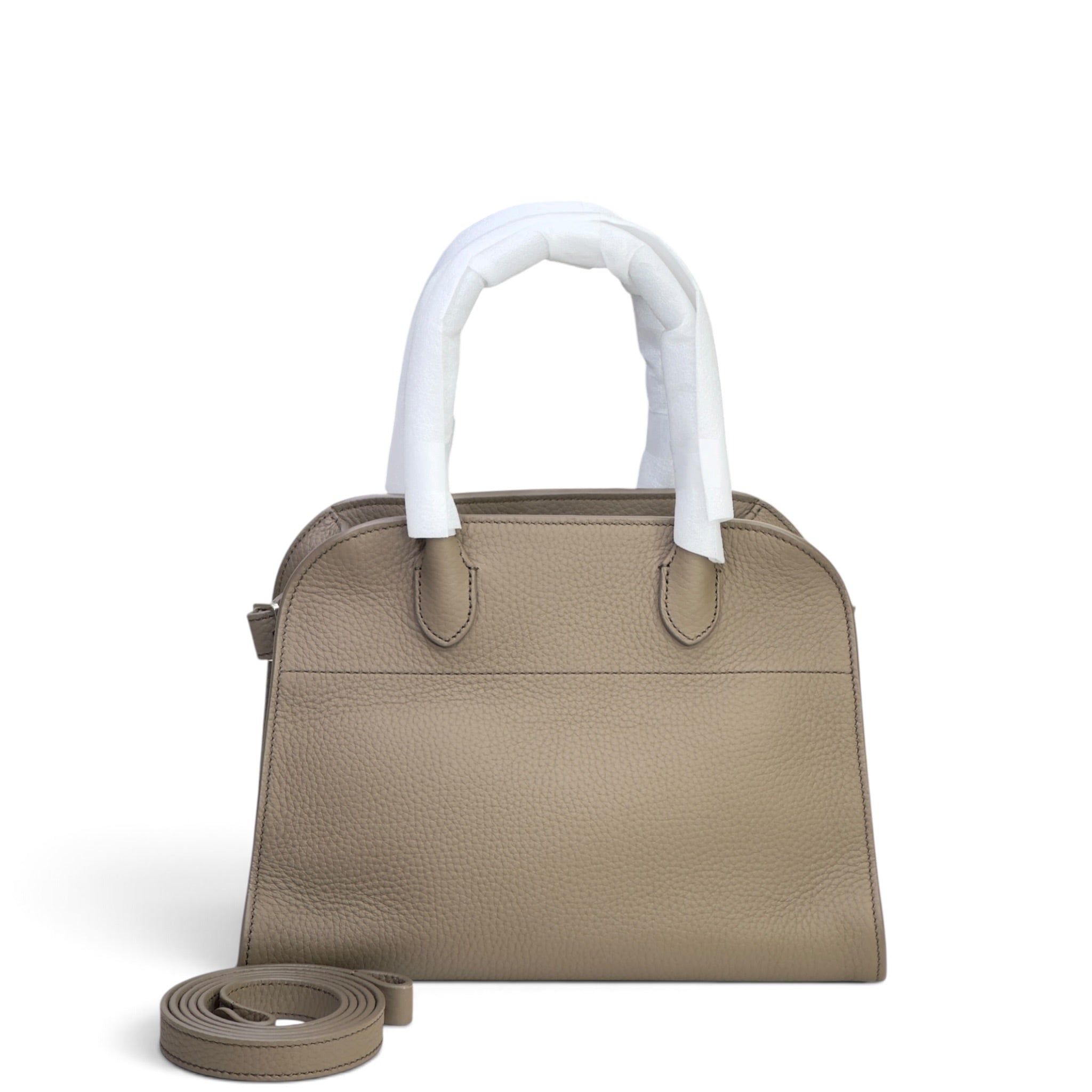 Row Soft Margaux 10 Smoked Taupe Calf Skin Leather Handbag
