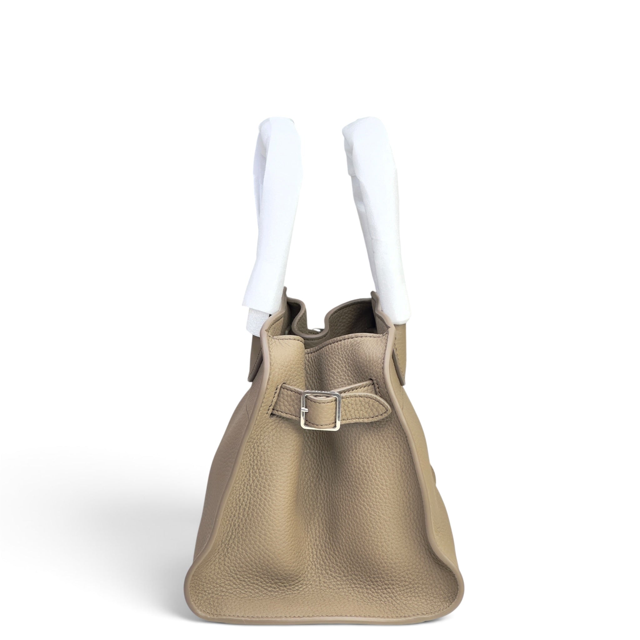 Row Soft Margaux 10 Smoked Taupe Calf Skin Leather Handbag