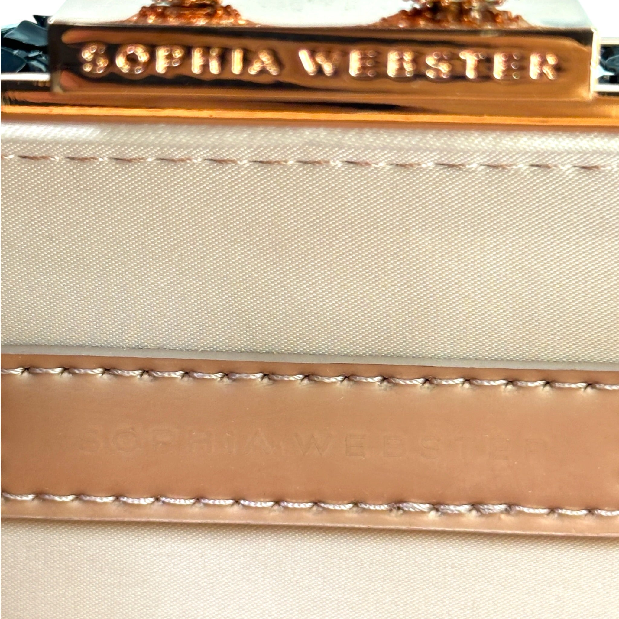 Sophia Webster Clara Black Glitter Box Clutch