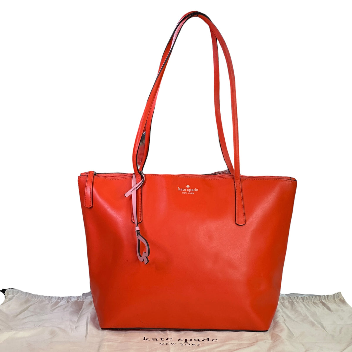 Kate Spade Breanna Bright Red Large Leather Shoulder Tote