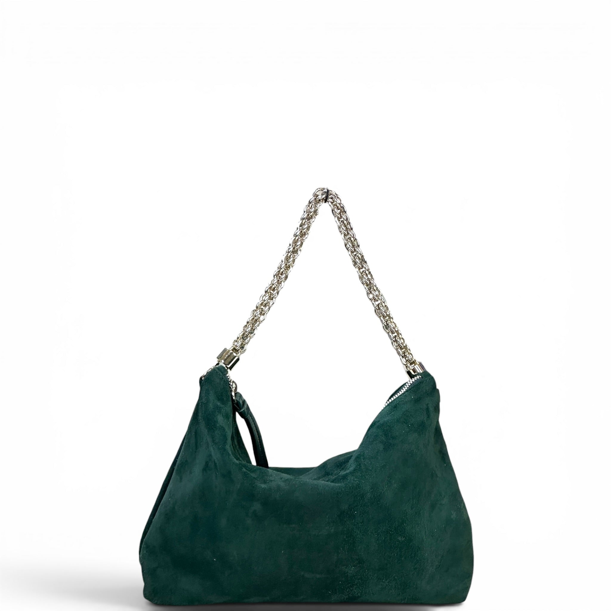 Jimmy Choo Callie Green Suede Clutch