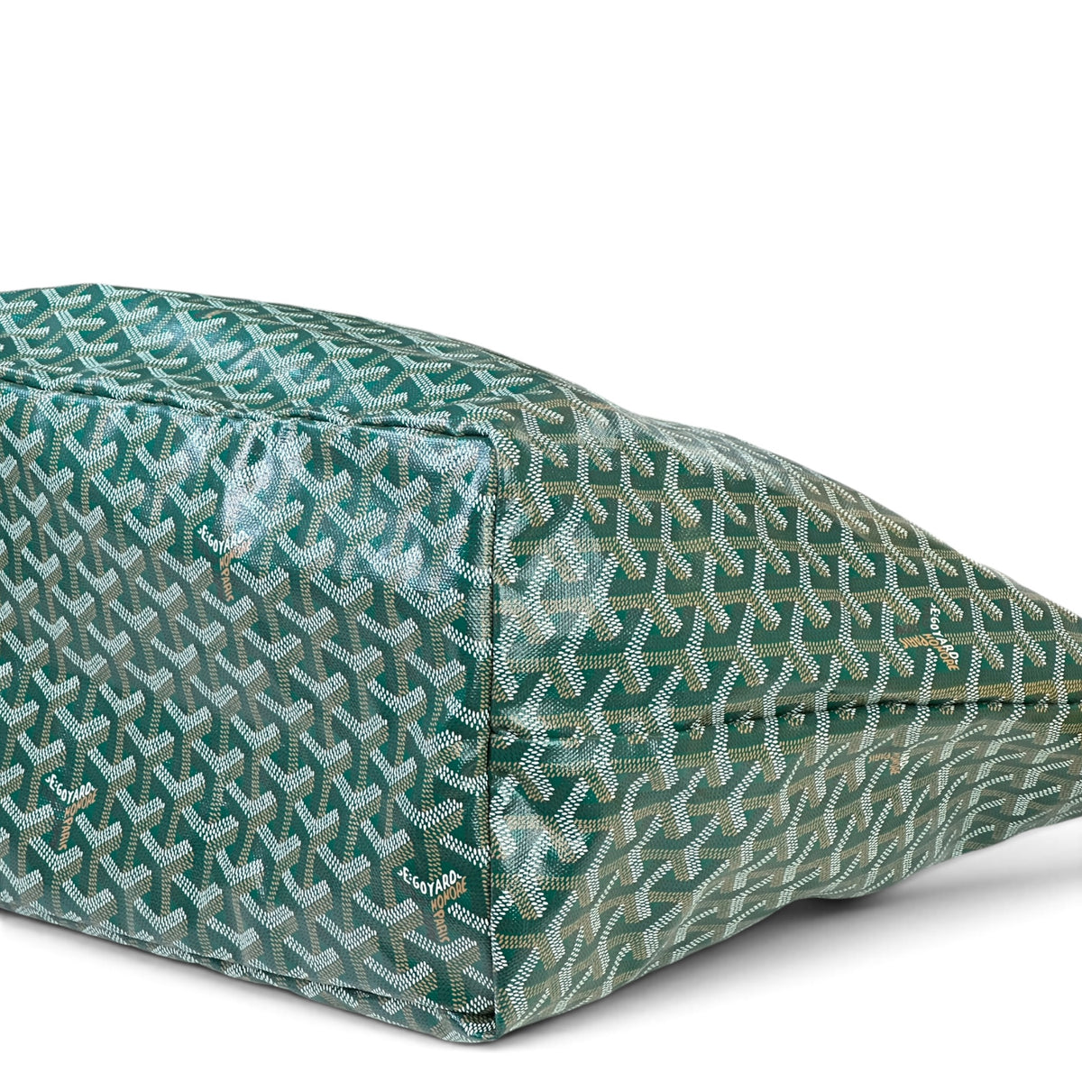 Goyard St Louis GM Green Goyardine Canvas Tote