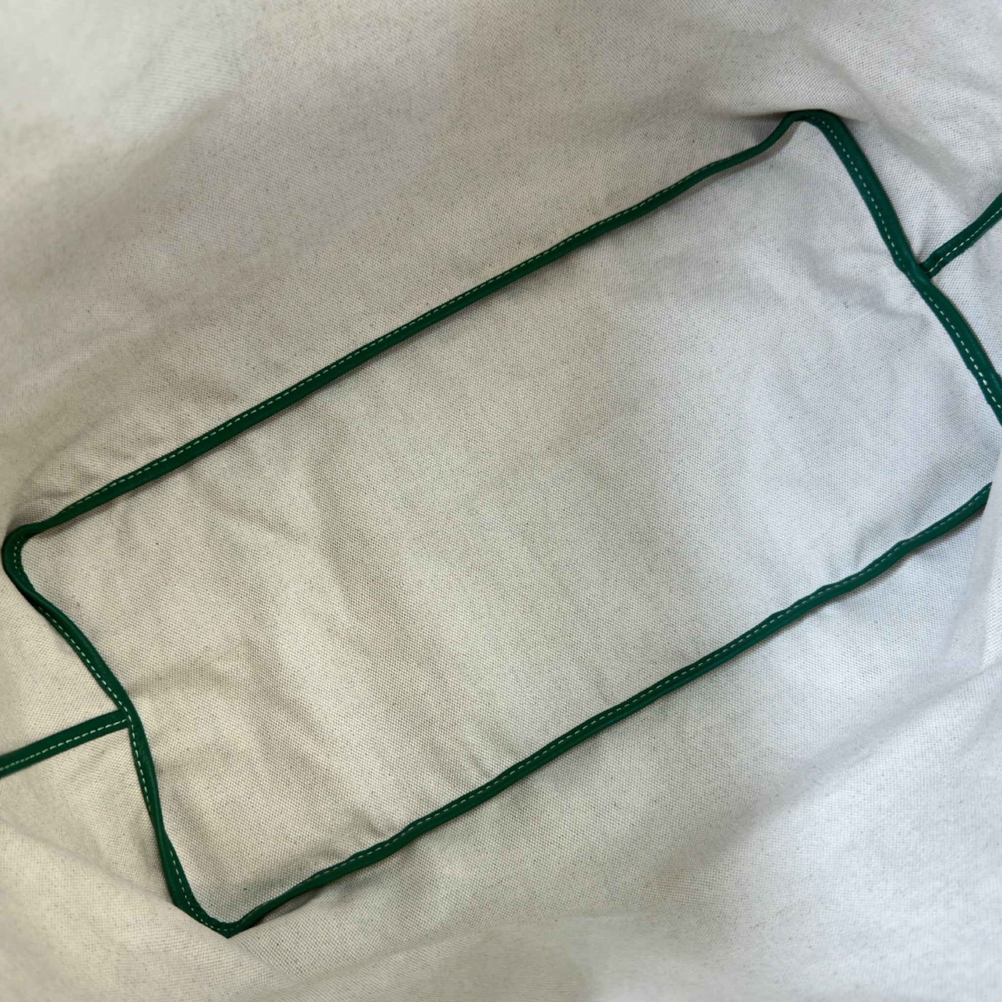 Goyard St Louis GM Green Goyardine Canvas Tote