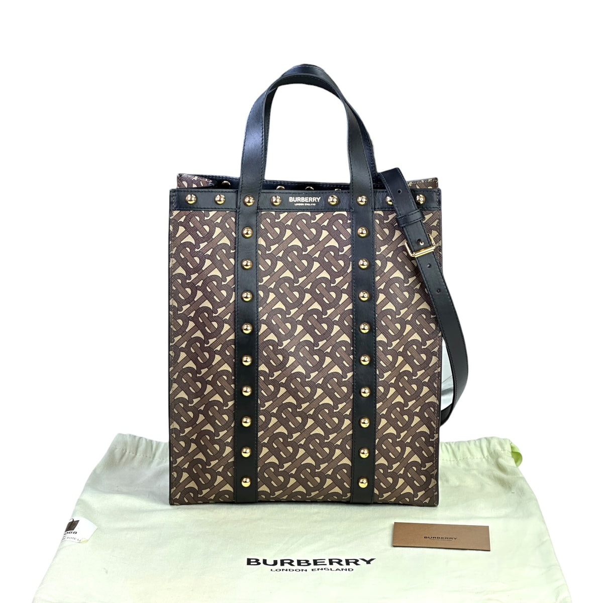 Burberry Small Book Monogram Canvas Tote