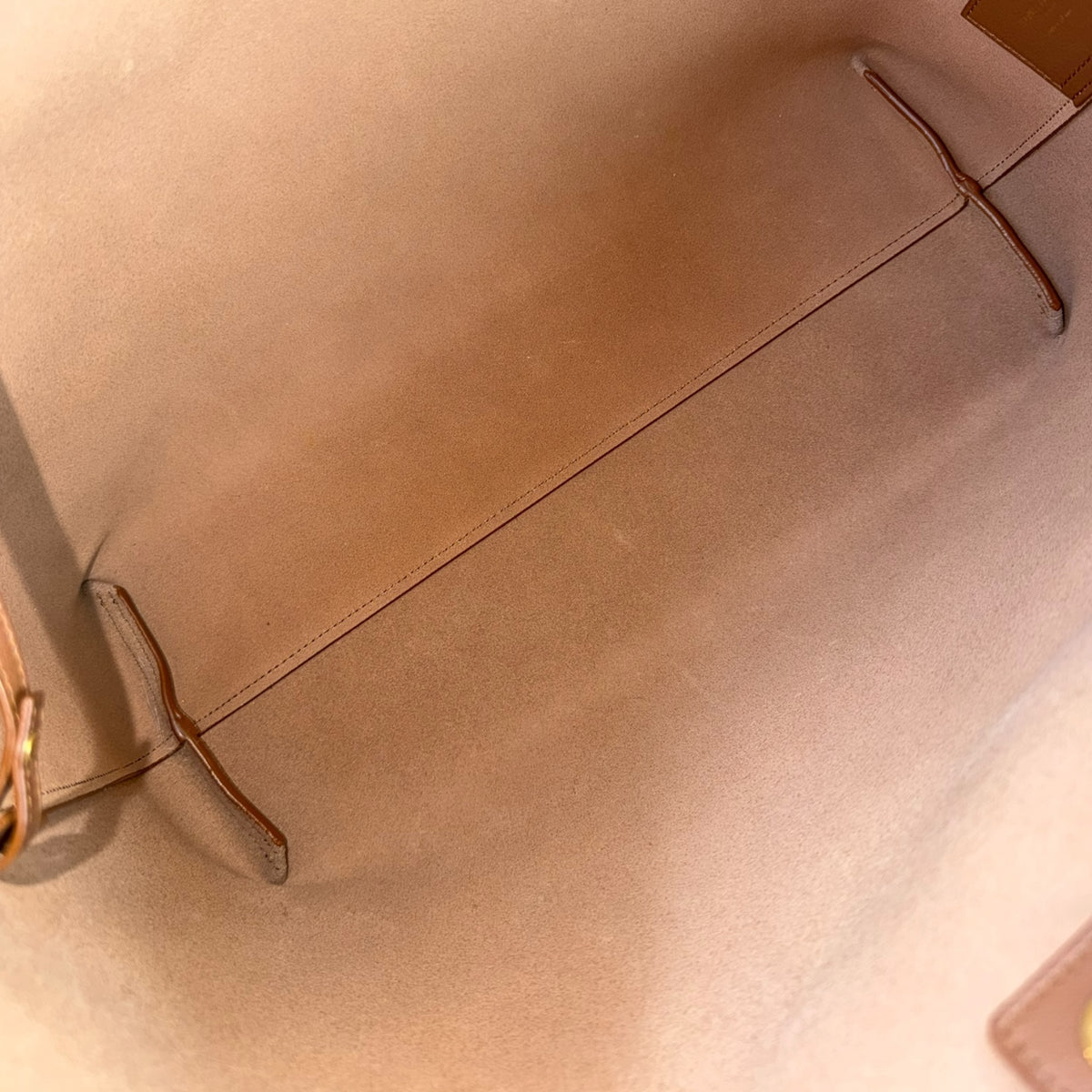 Saint Laurent East/West Shopping Large tan leather Tote