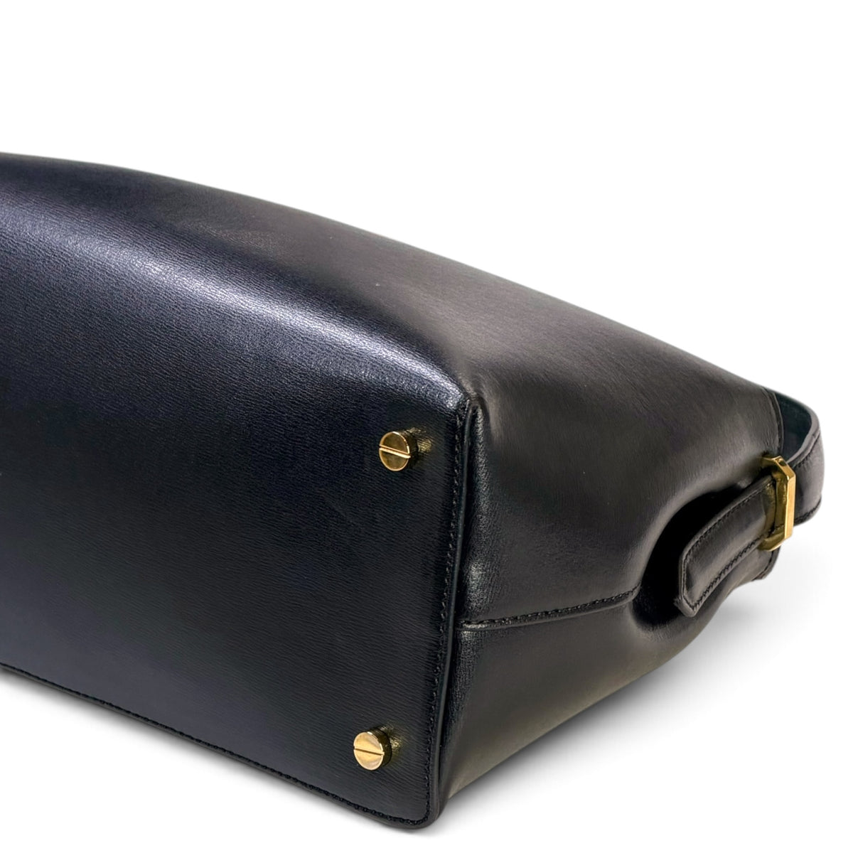 TOTEME T-Lock medium dark blue Leather Top Handle Bag