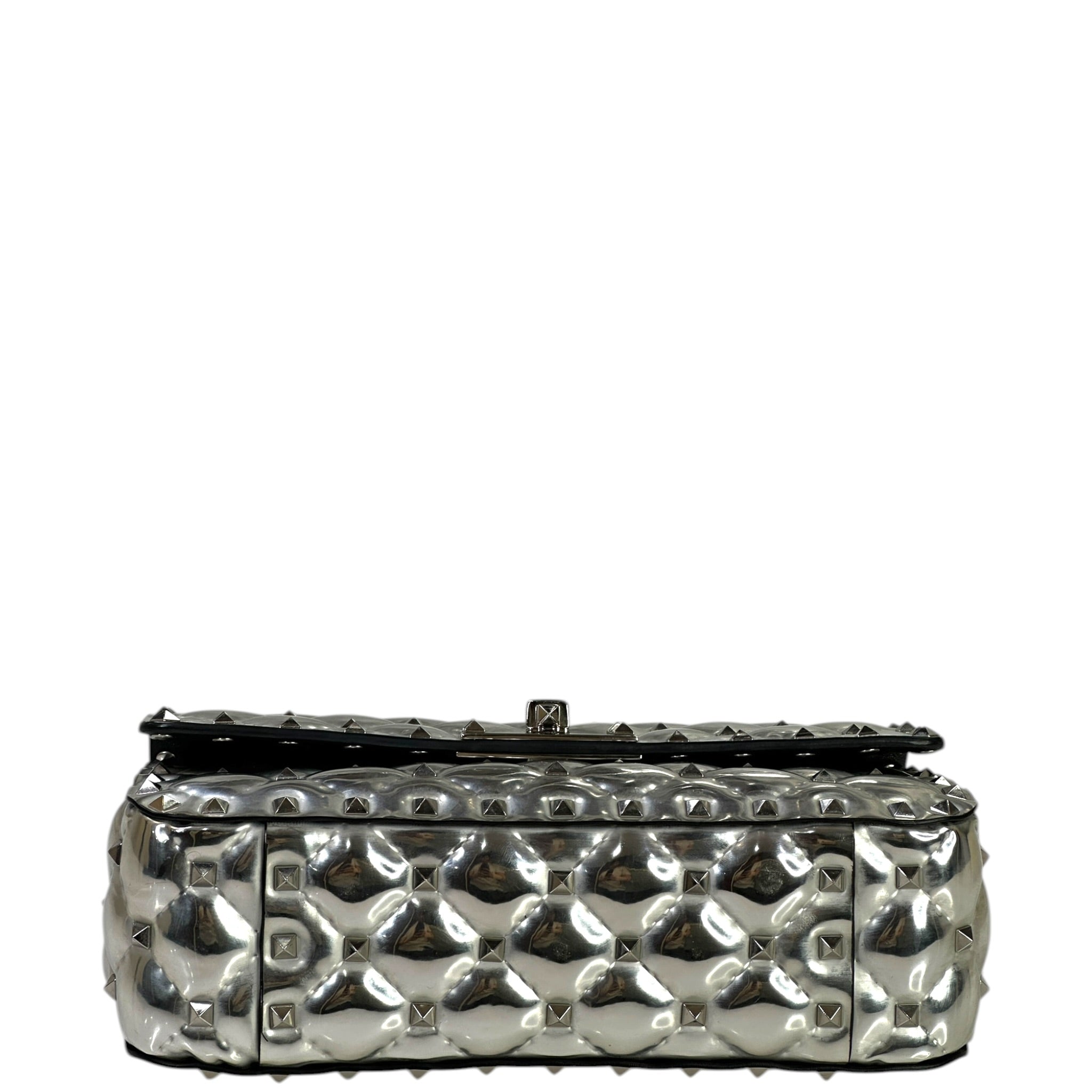 Valentino Garavani Rockstud Spike Metallic Quilted Patent Leather