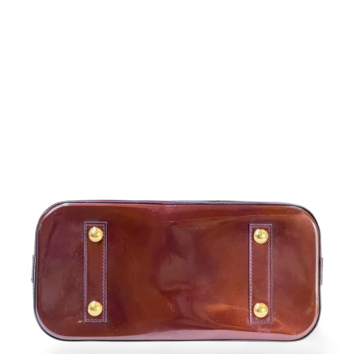 louis vuitton alma PM burgundy  patent leather handbag