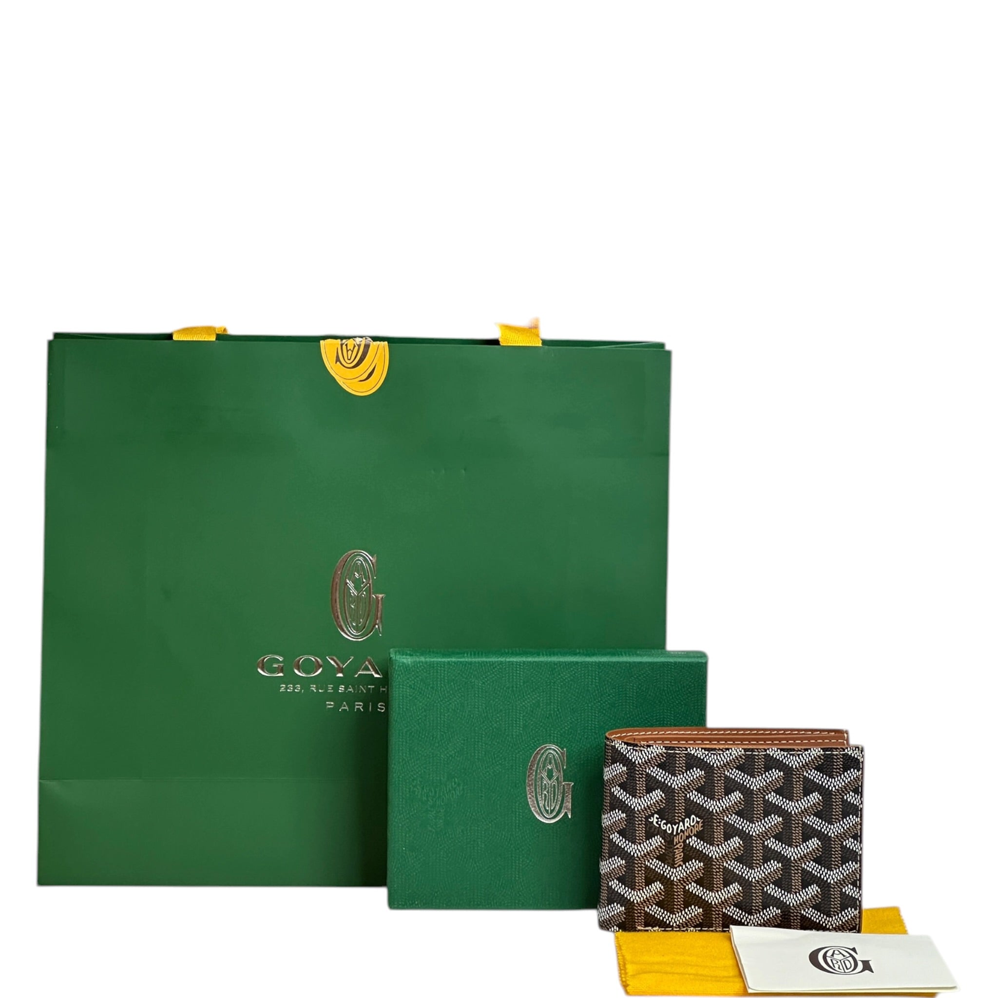 Goyard Saint Florentin Wallet Black & Tan Goyardine