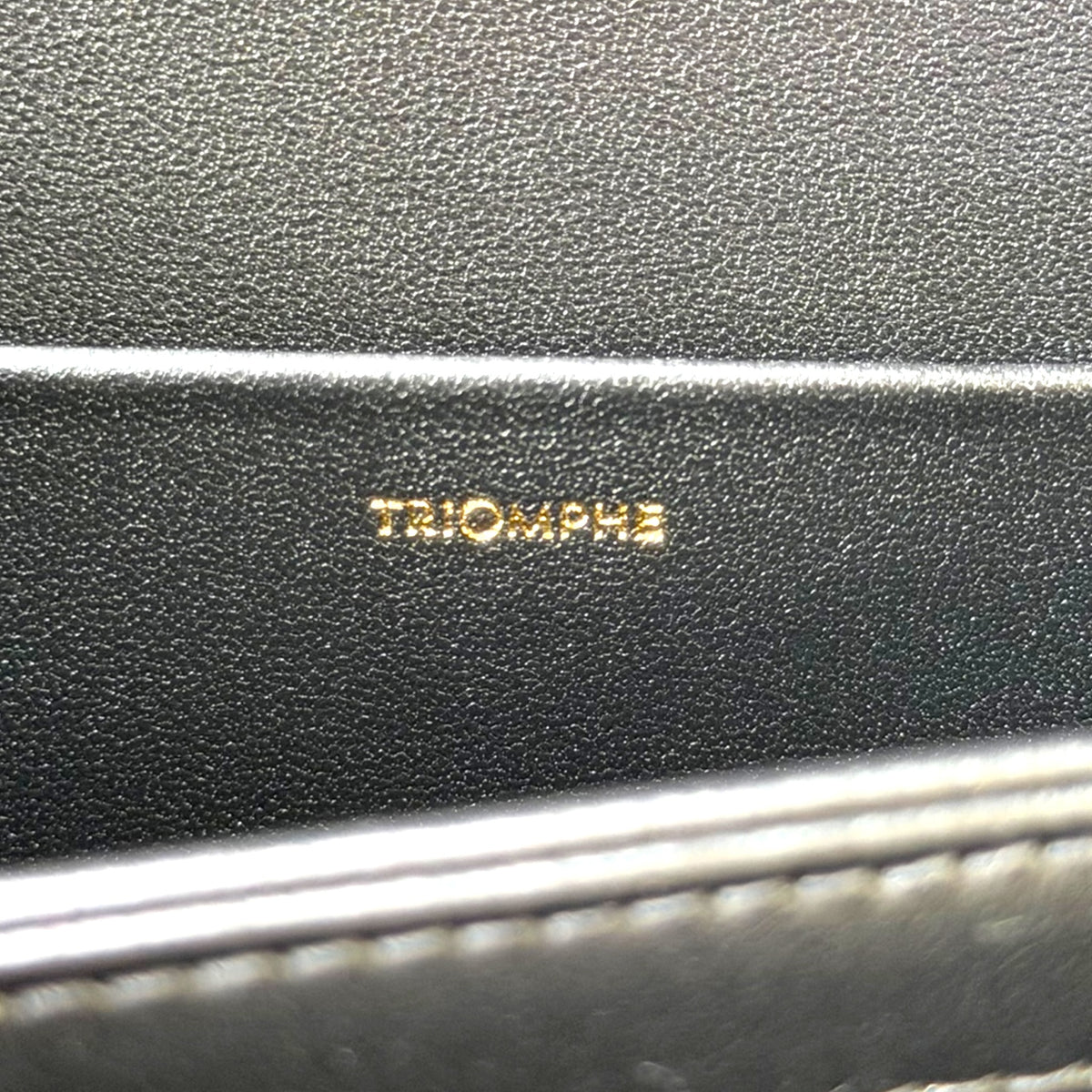 Celine Classique medium  black calf skin leather Triomphe crossbody  Bag