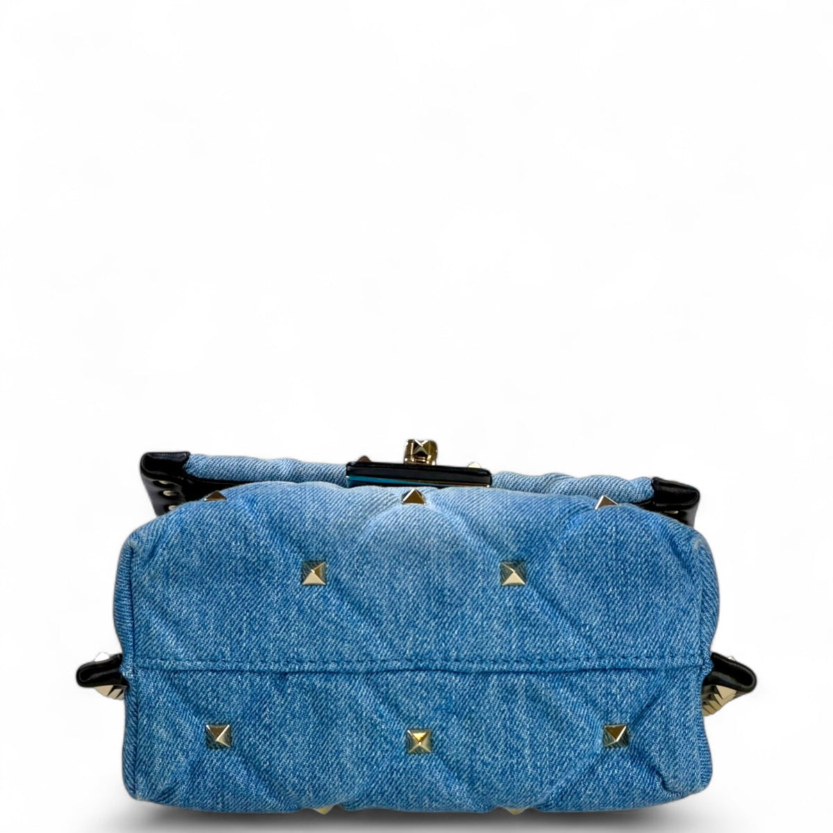 Valentino Garvani Candystud small denim top handle handbag
