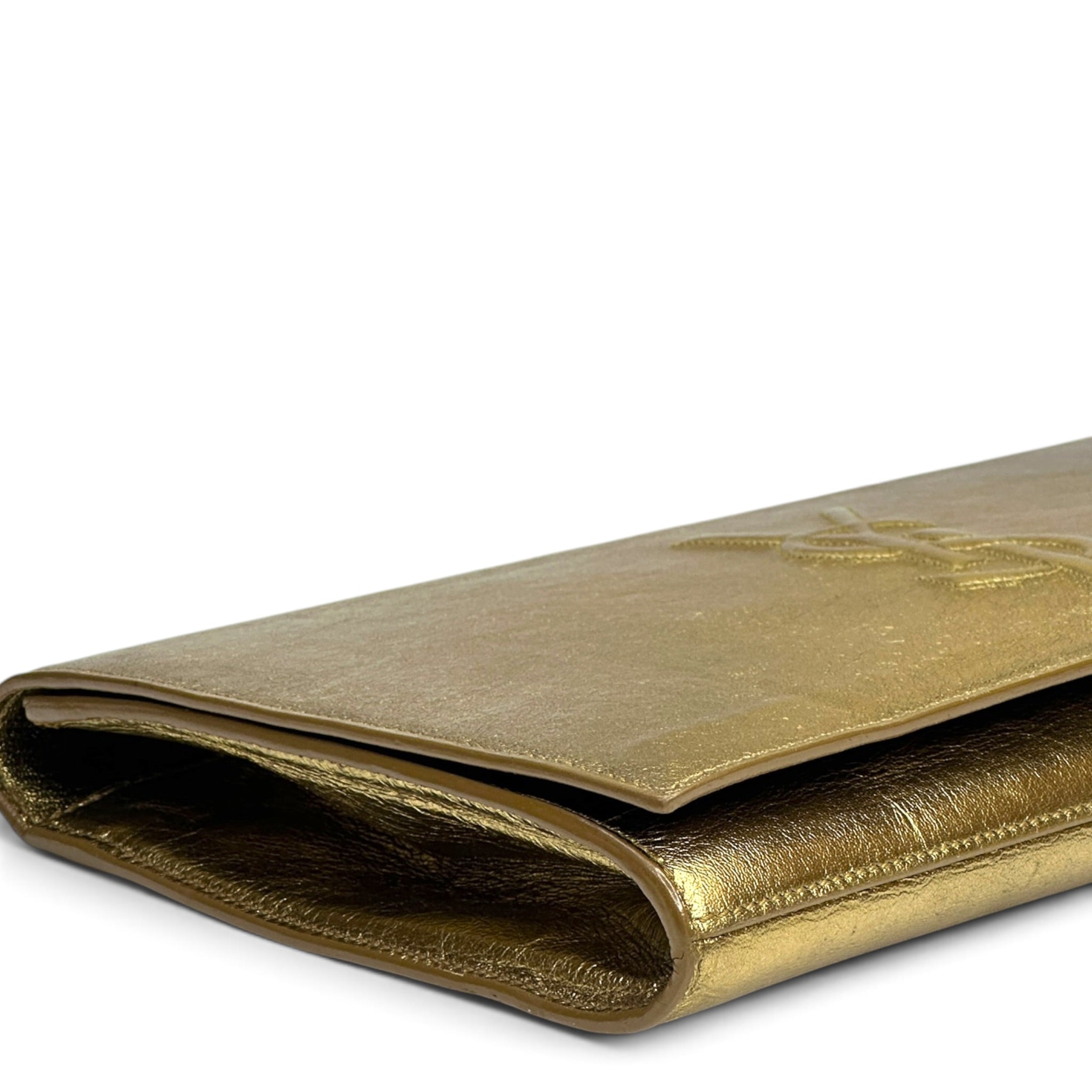 Saint Laurent Belle De Jour Gold Clutch