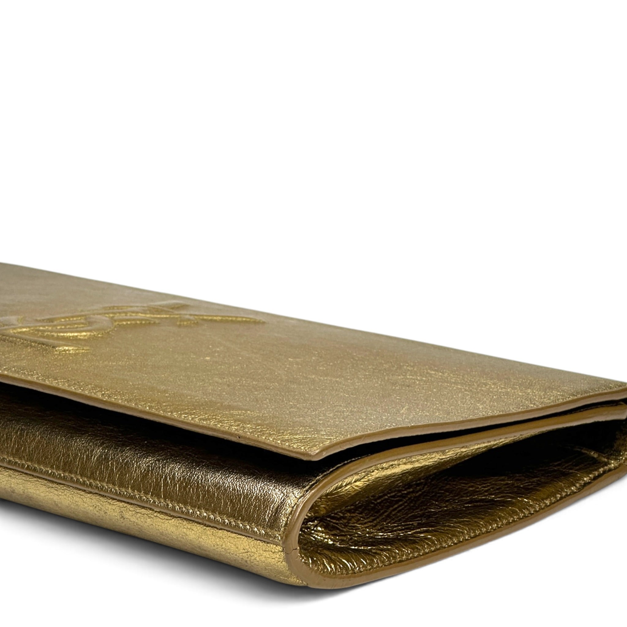 Saint Laurent Belle De Jour Gold Clutch