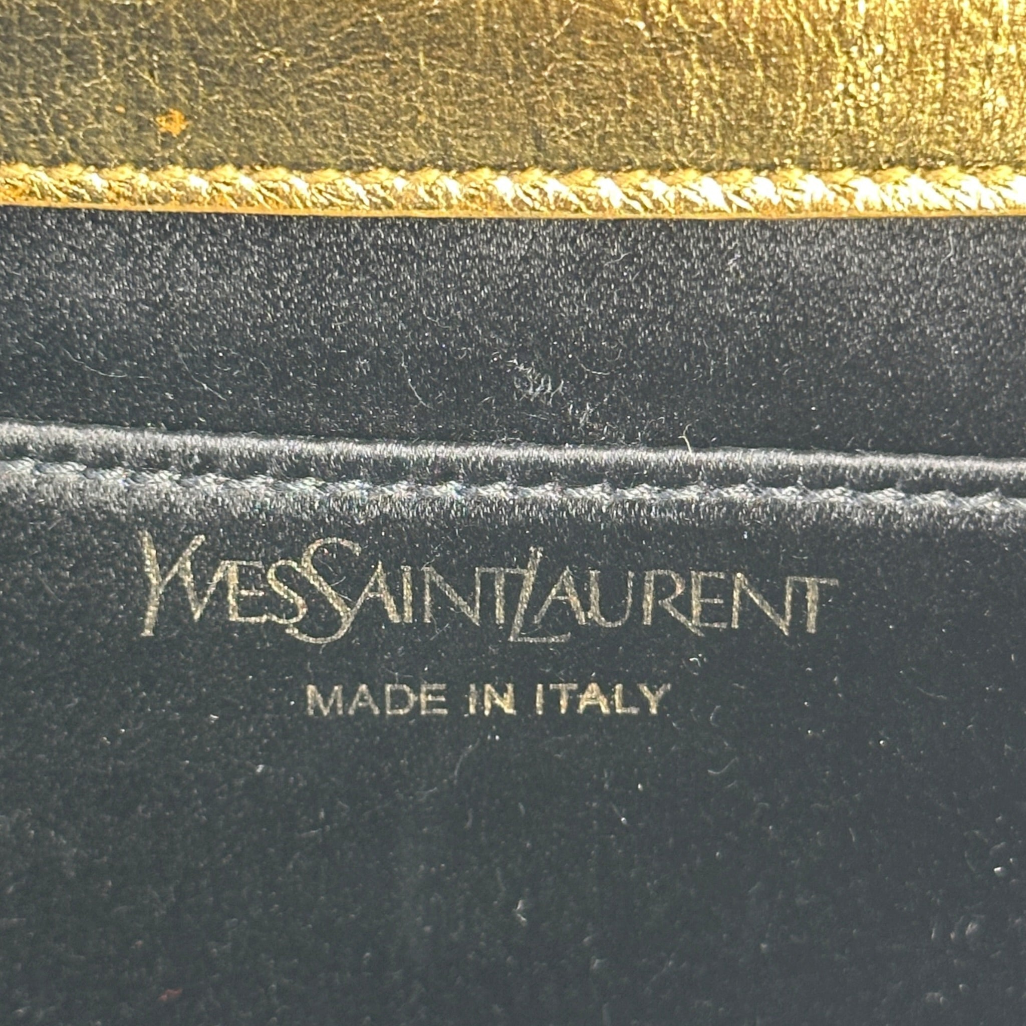 Saint Laurent Belle De Jour Gold Clutch