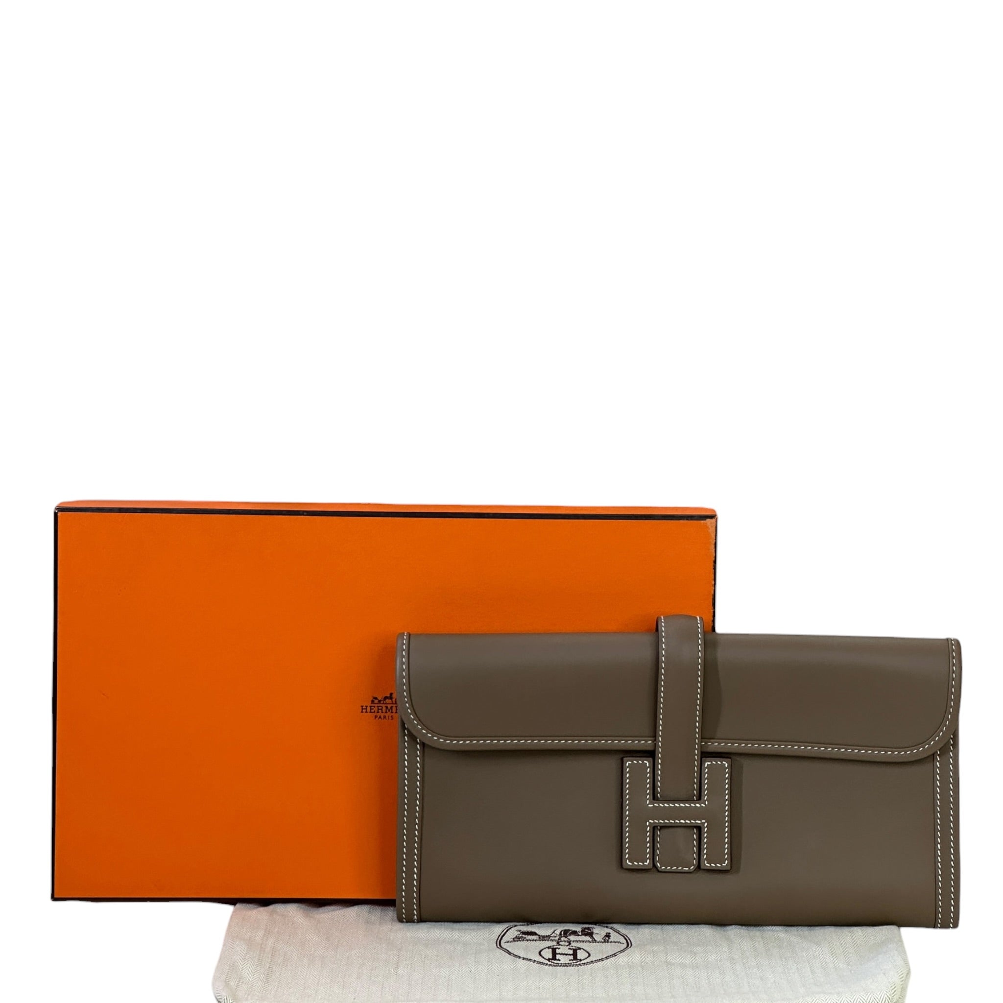 Hermès Jige Elan 29 Clutch Etoupe Swift