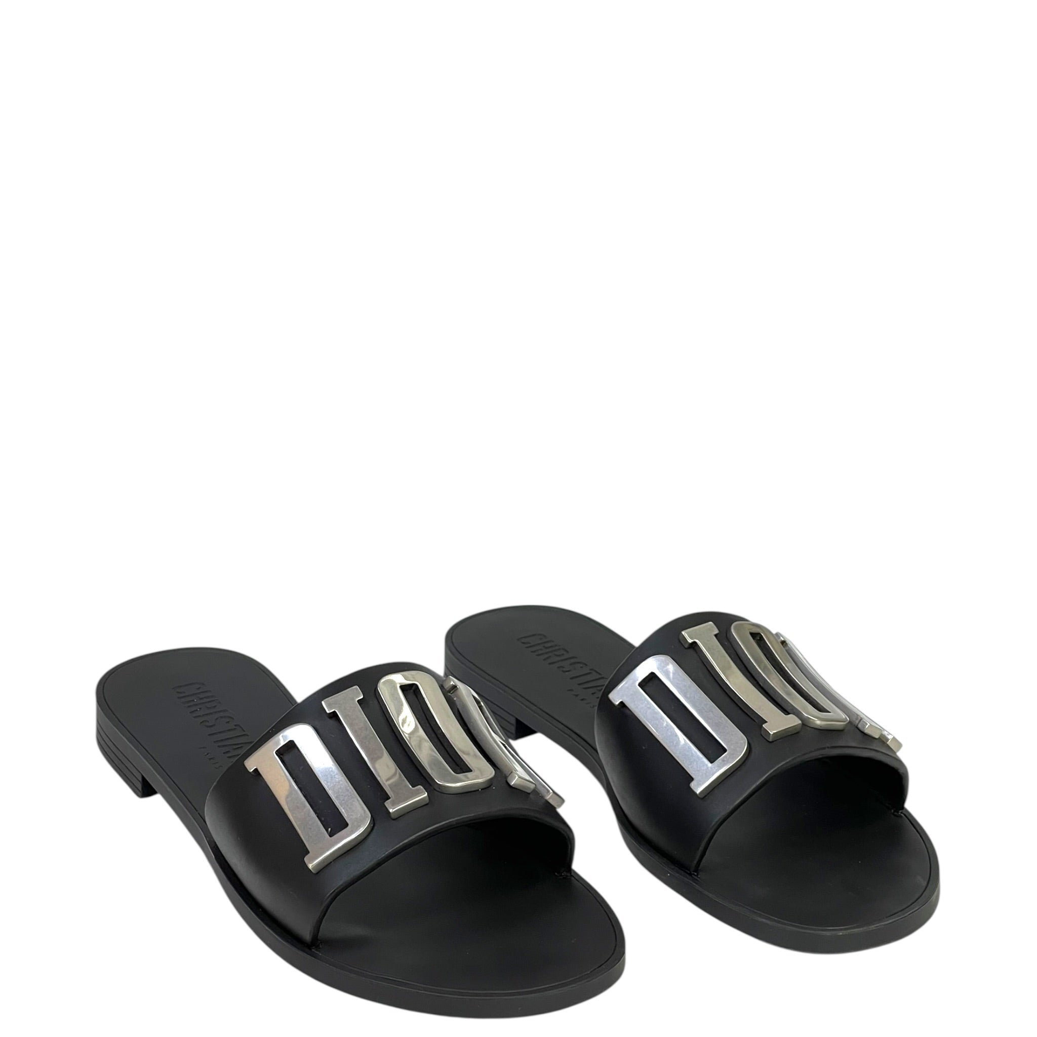 Christian Dior Diorevolution Slides Black Rubber EU 37
