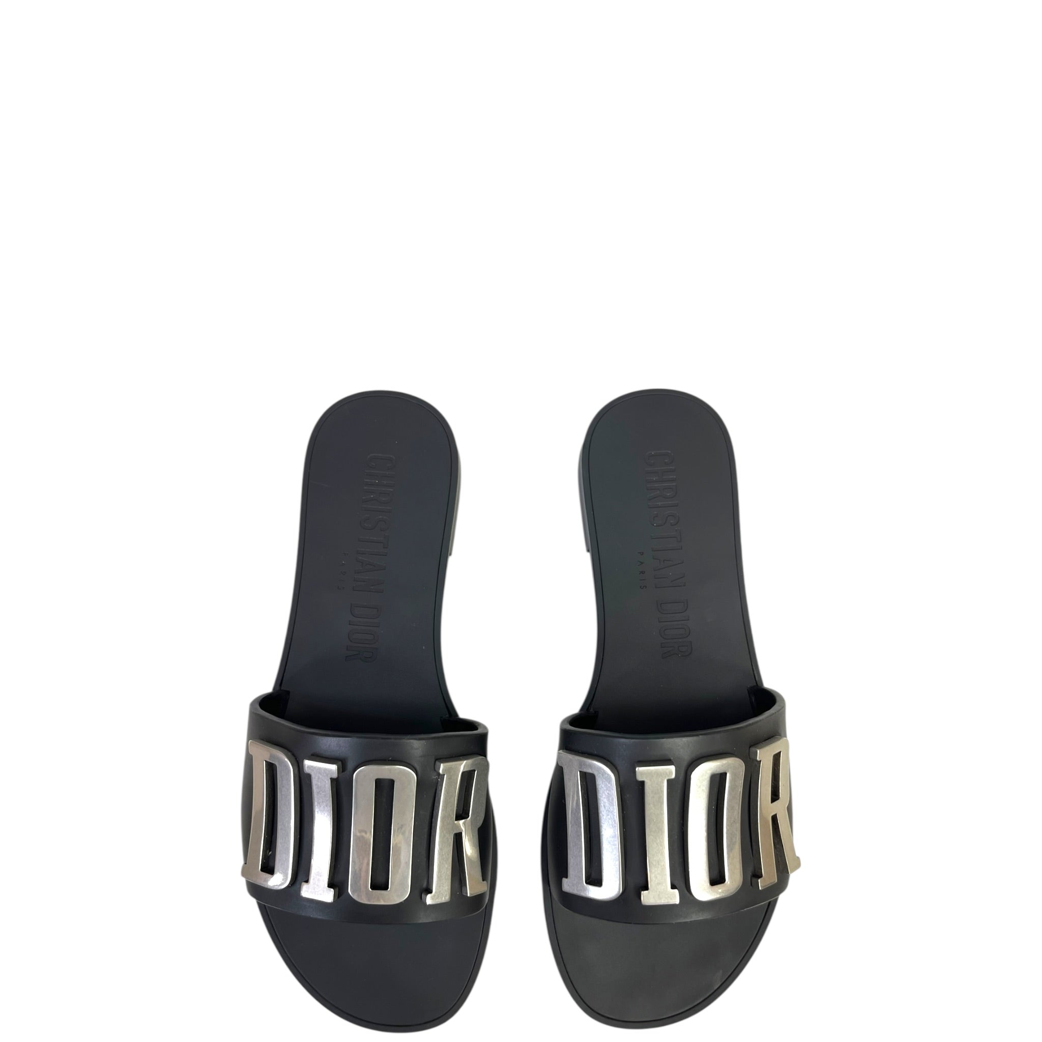Christian Dior Diorevolution Slides Black Rubber EU 37