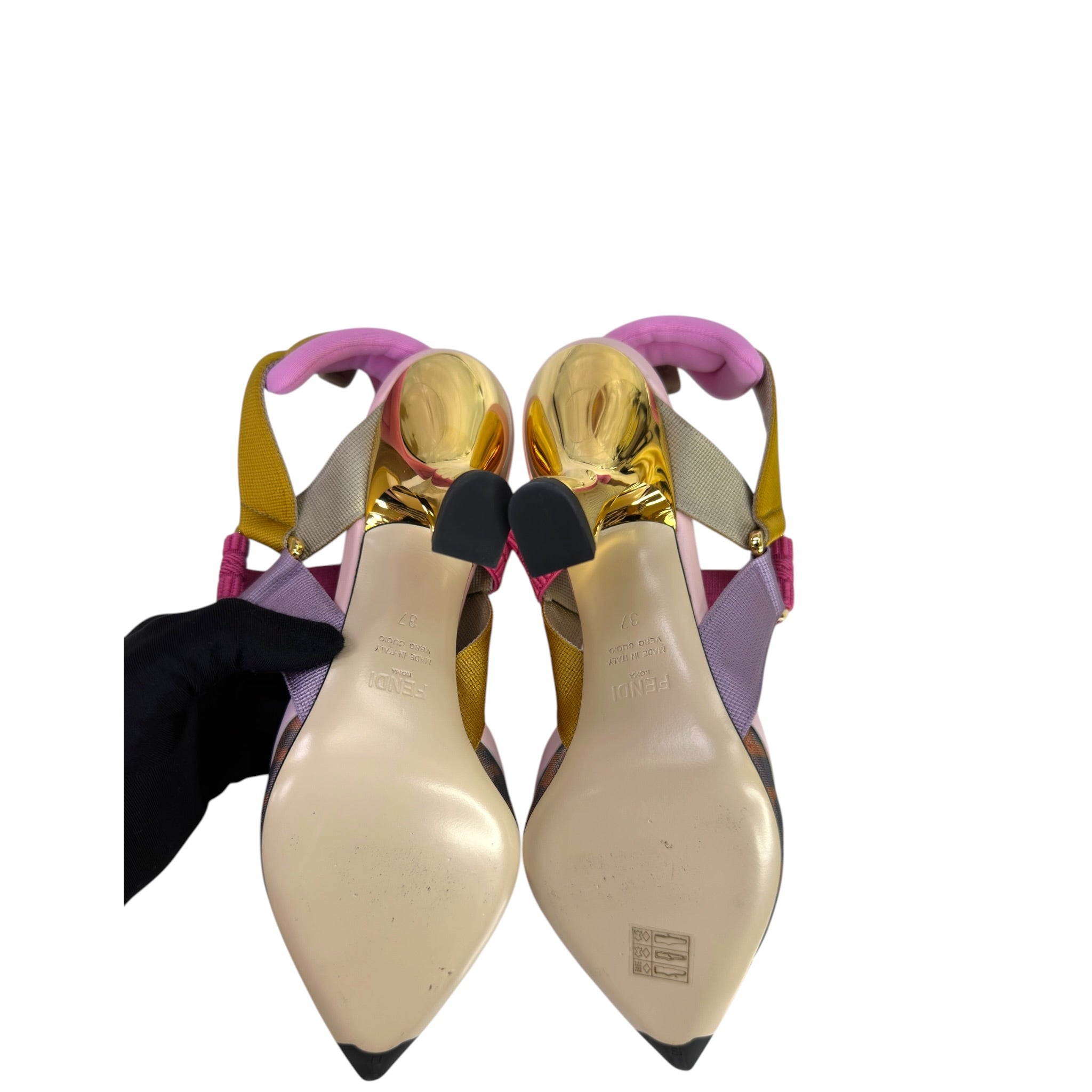 Buy Fendace Fendi X Versace Baroque Medusa Silk High Heel Mule