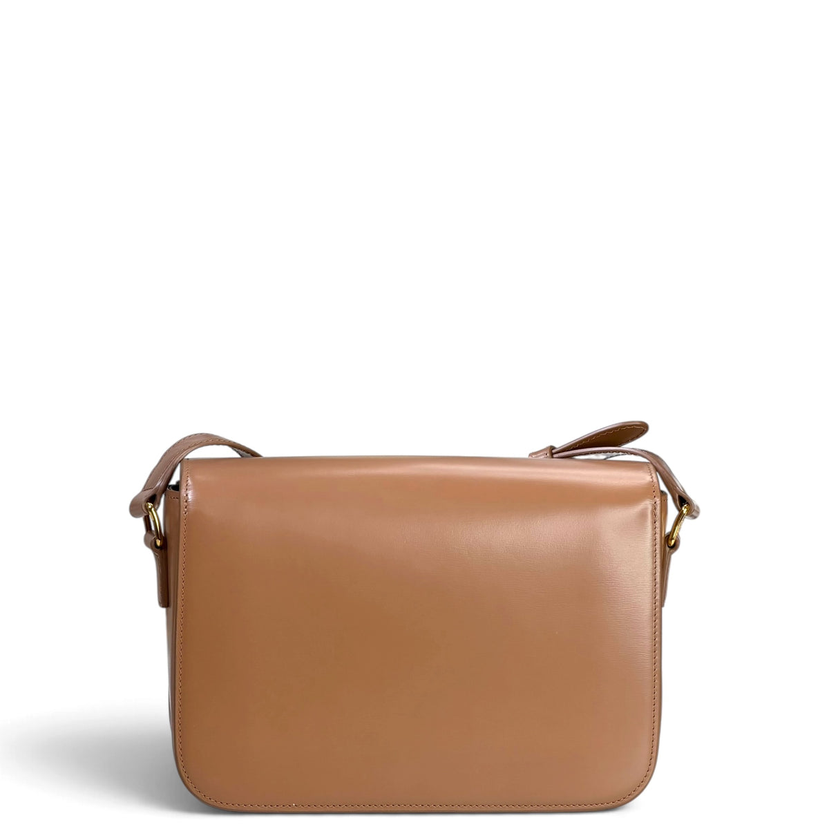 Celine Classique medium  Tan  calf skin leather Triomphe crossbody  Bag