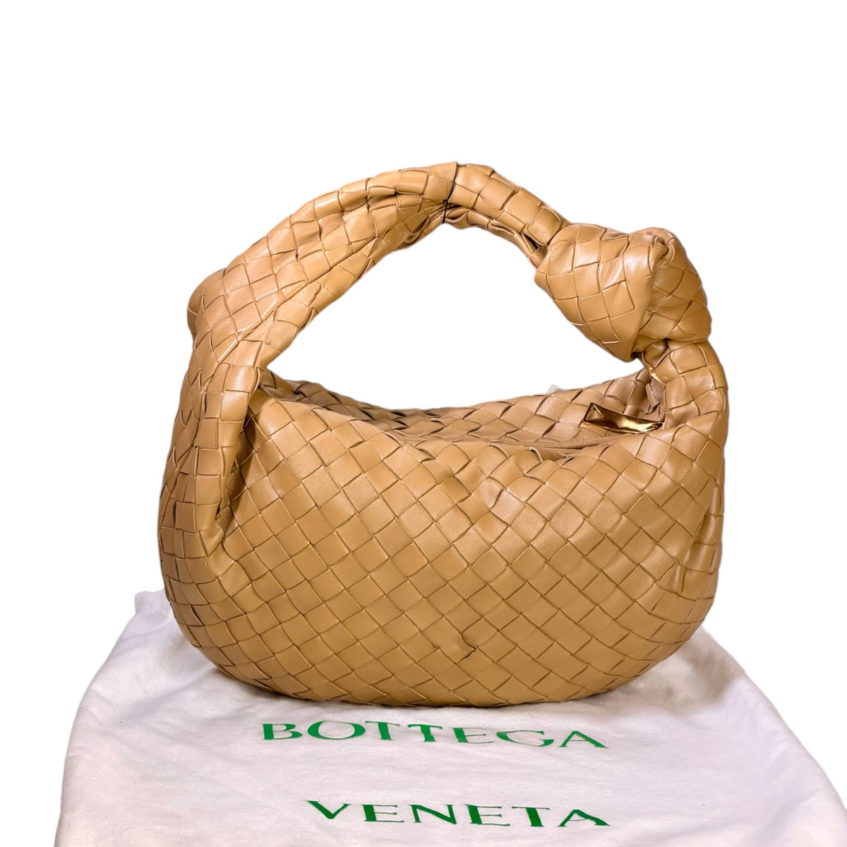 Bottega Veneta Intrecciato  small Camel  leather Jodie shoulder bag