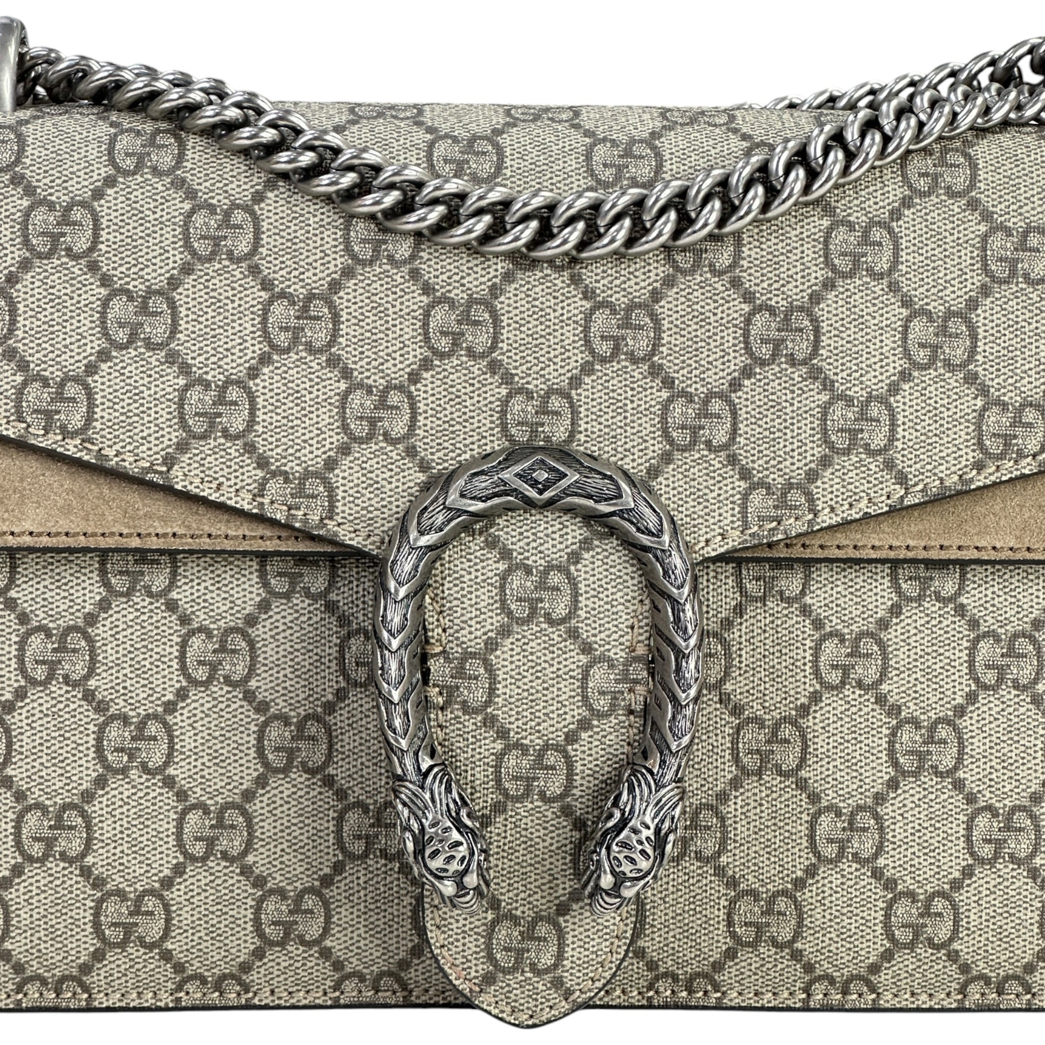 Gucci Dionysus Beige GG Supreme Canvas Shoulder Bag